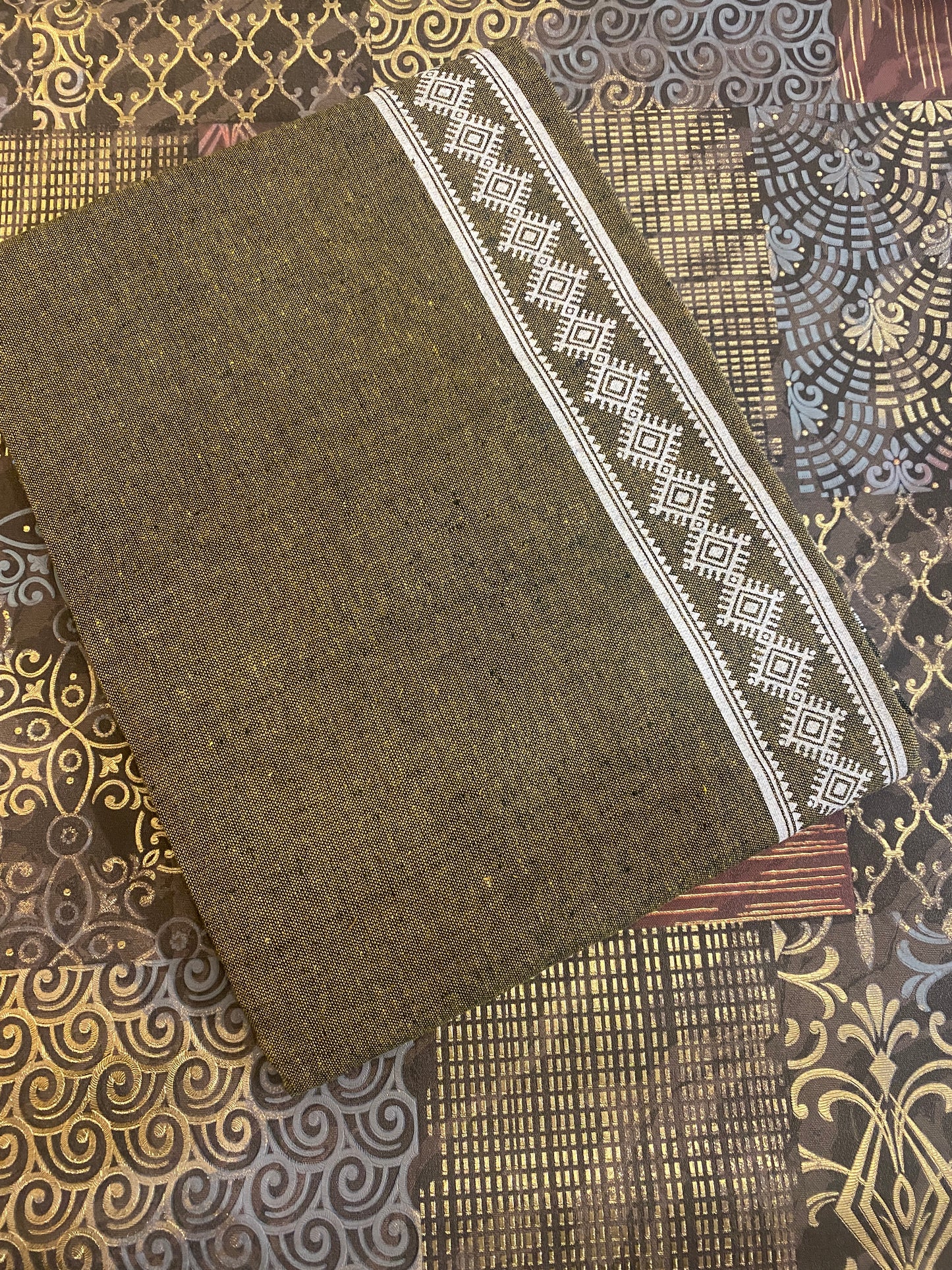 Colour Dhothi With Printed Kara