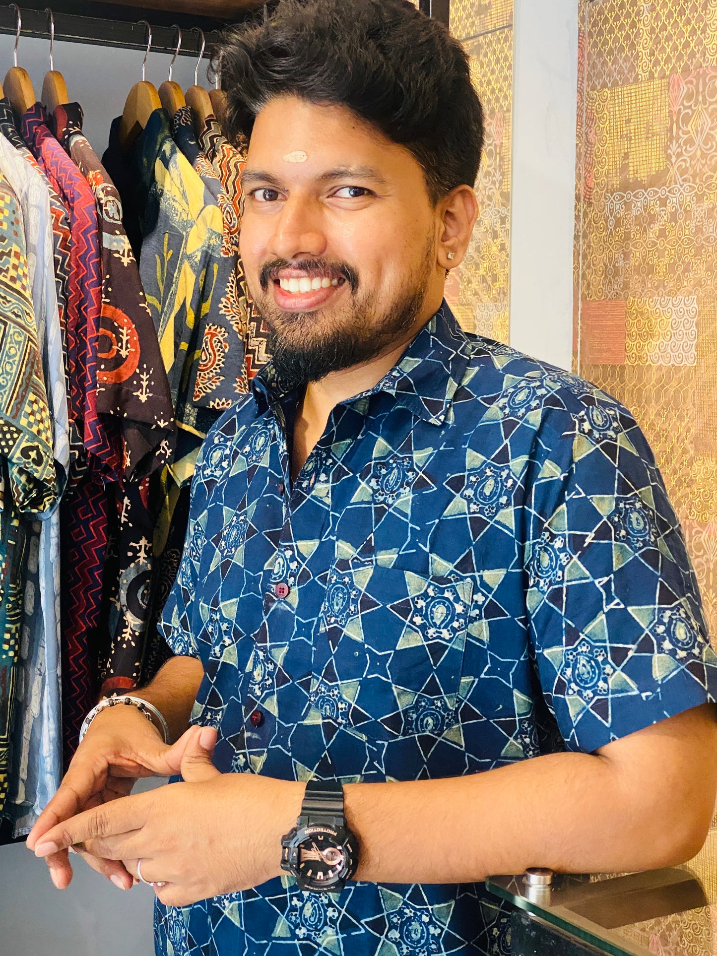 Premium Cotton Handblock Print Shirt
