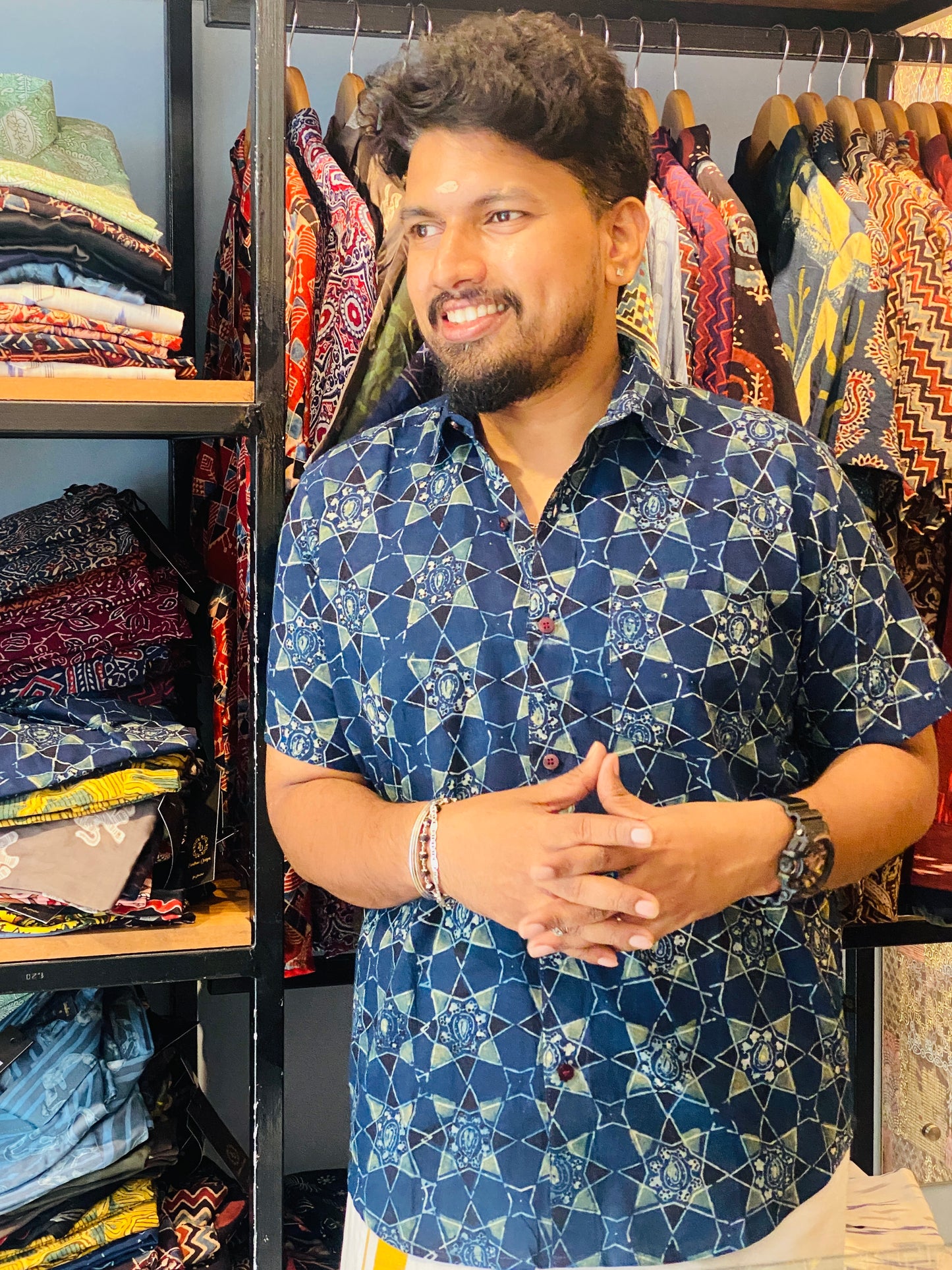 Premium Cotton Handblock Print Shirt