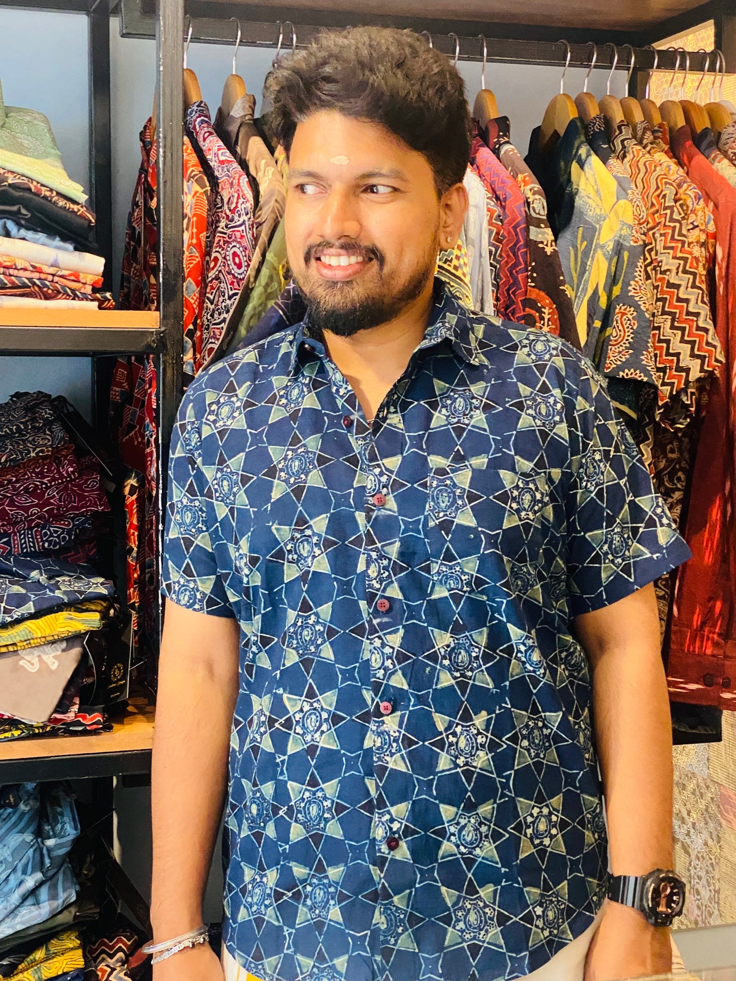 Premium Cotton Handblock Print Shirt