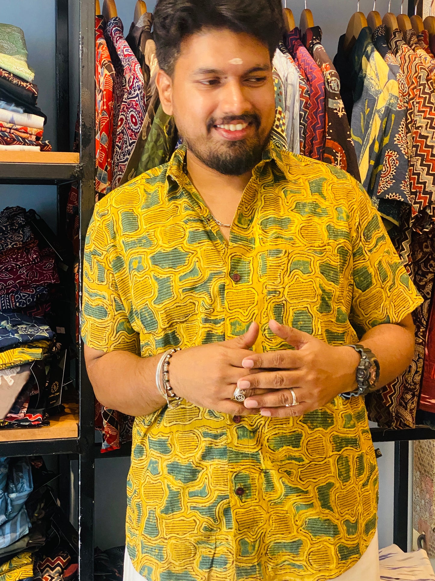 Premium Cotton Handblock Print Shirt