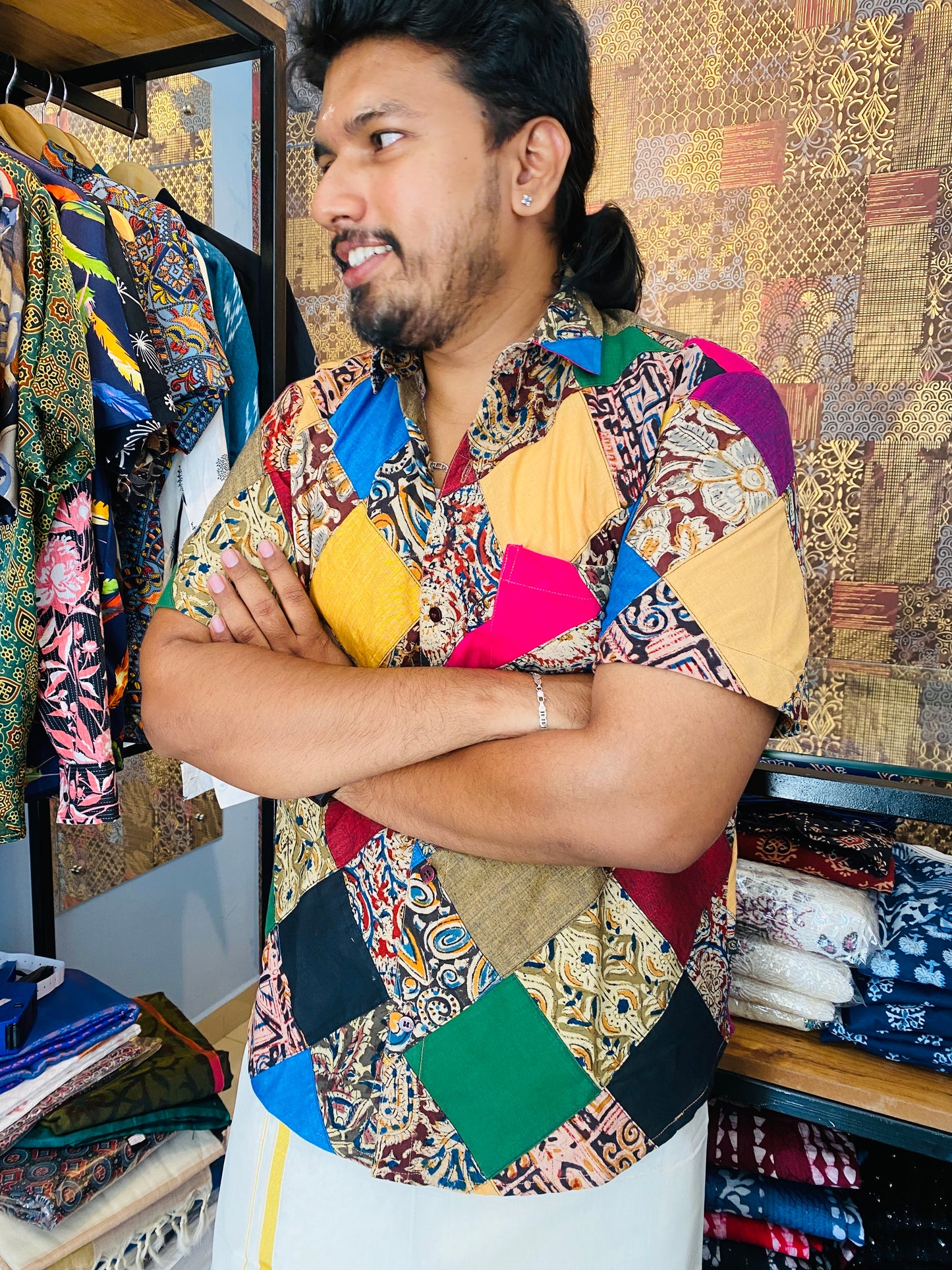 Premium Cotton Multi Patch Shirt