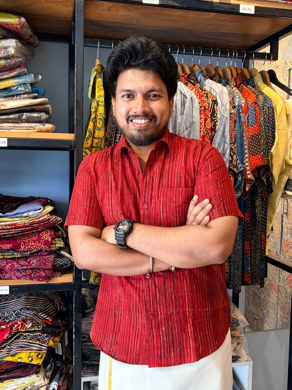 Rakthika Handblock Printed Cotton Shirt