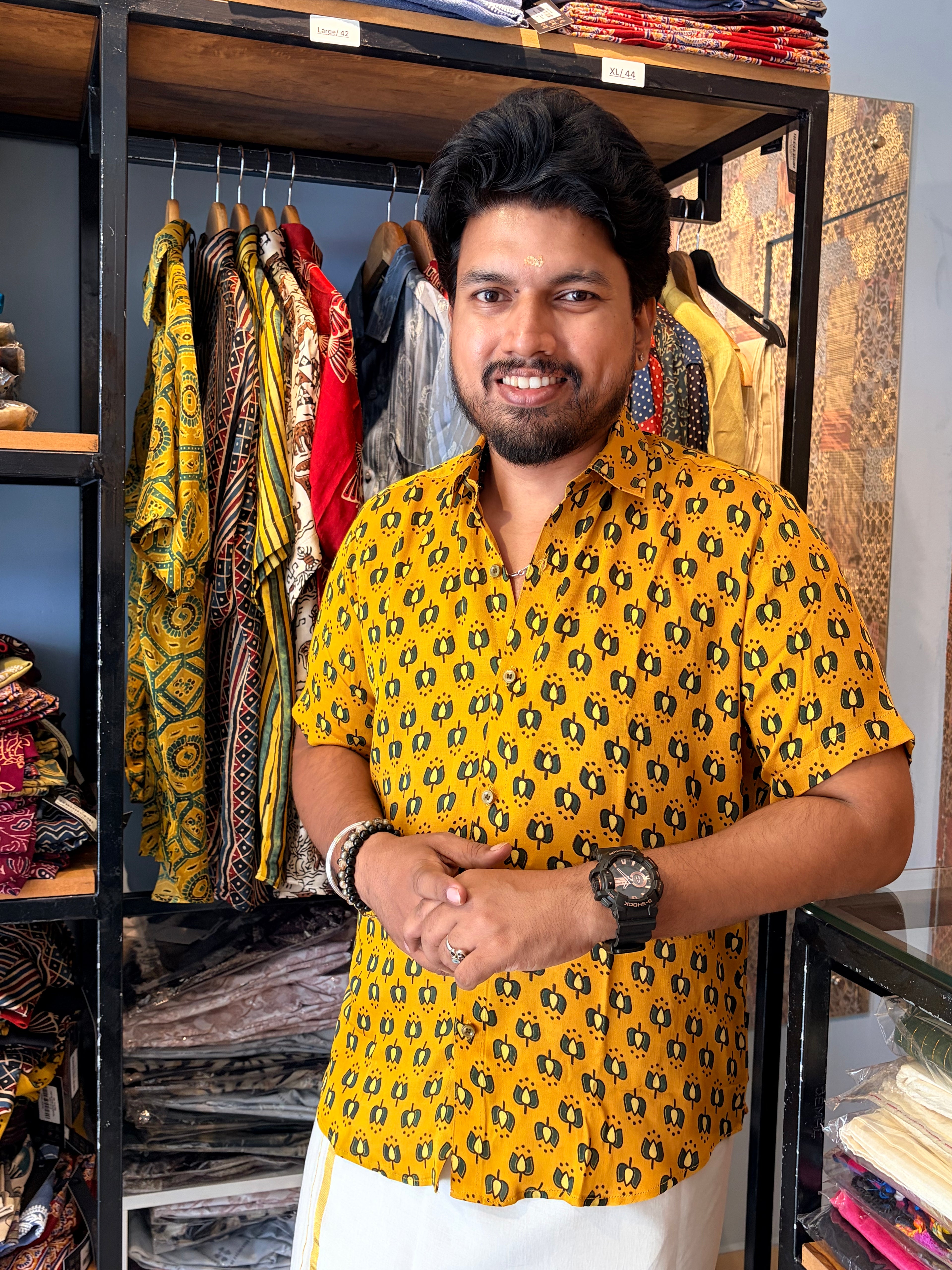 Hemapadmam Modal Silk Shirt