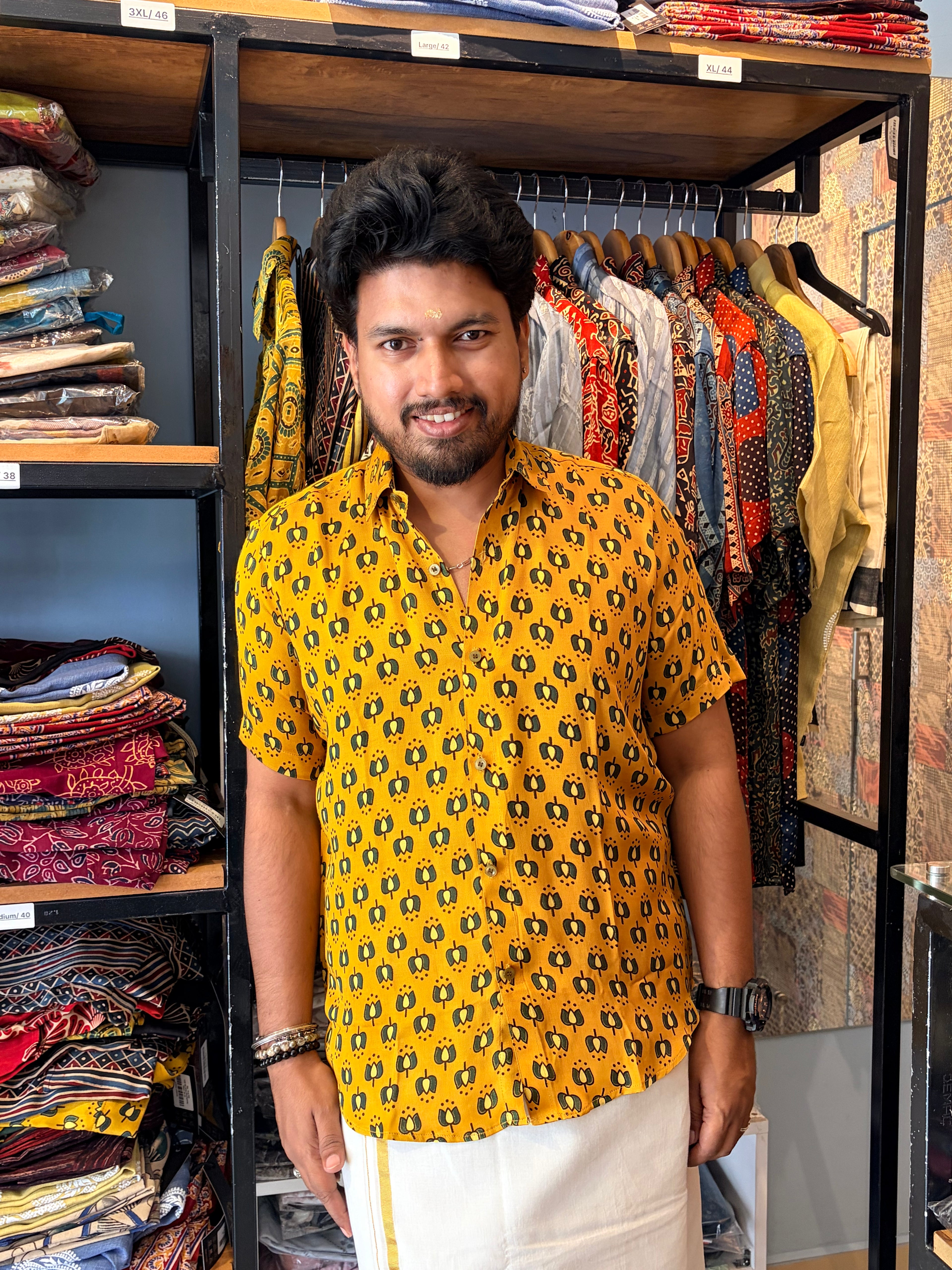 Hemapadmam Modal Silk Shirt