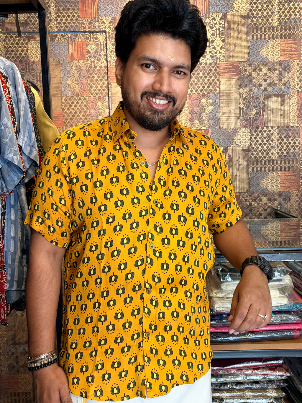 Hemapadmam Modal Silk Shirt
