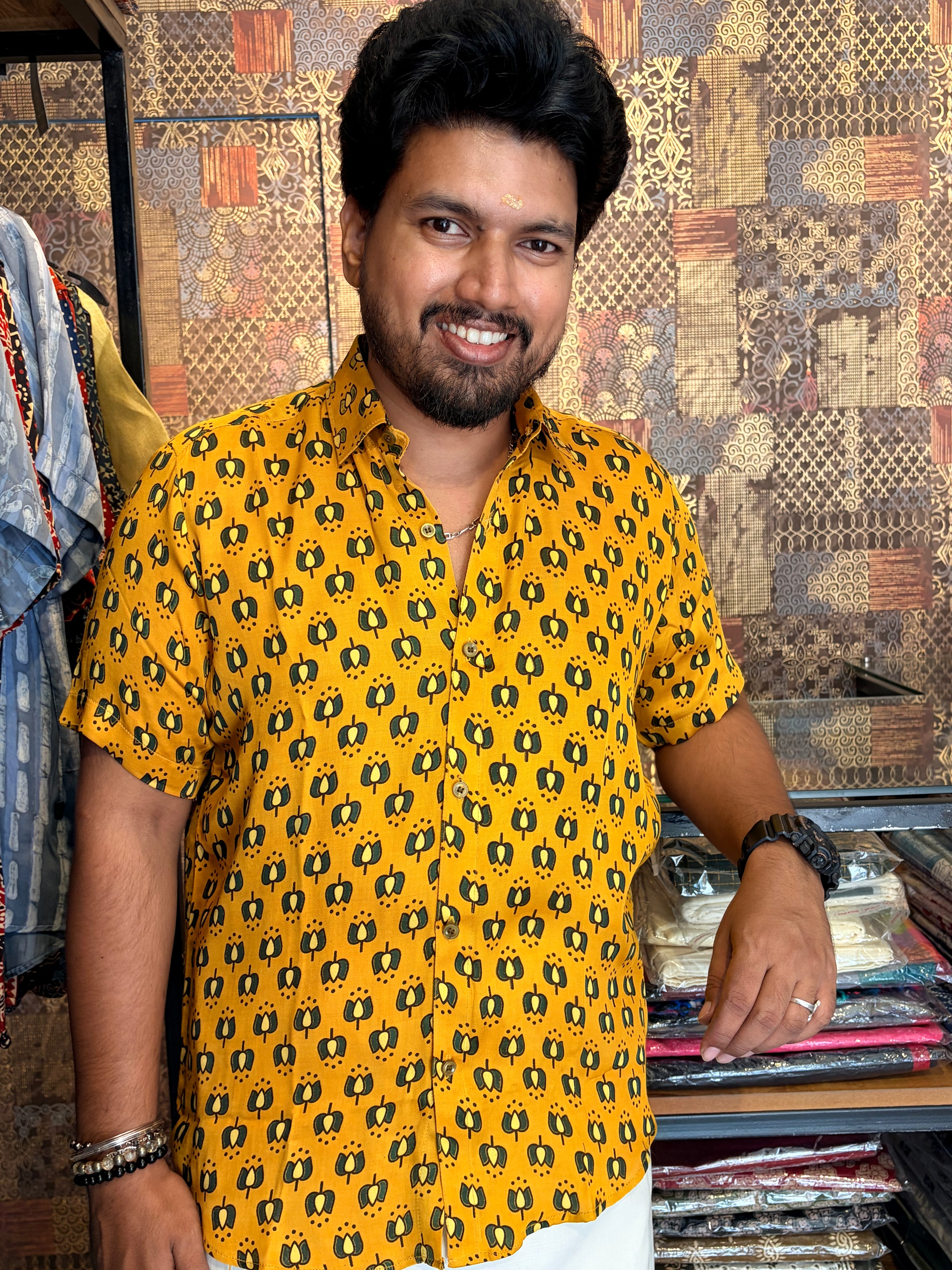 Hemapadmam Modal Silk Shirt