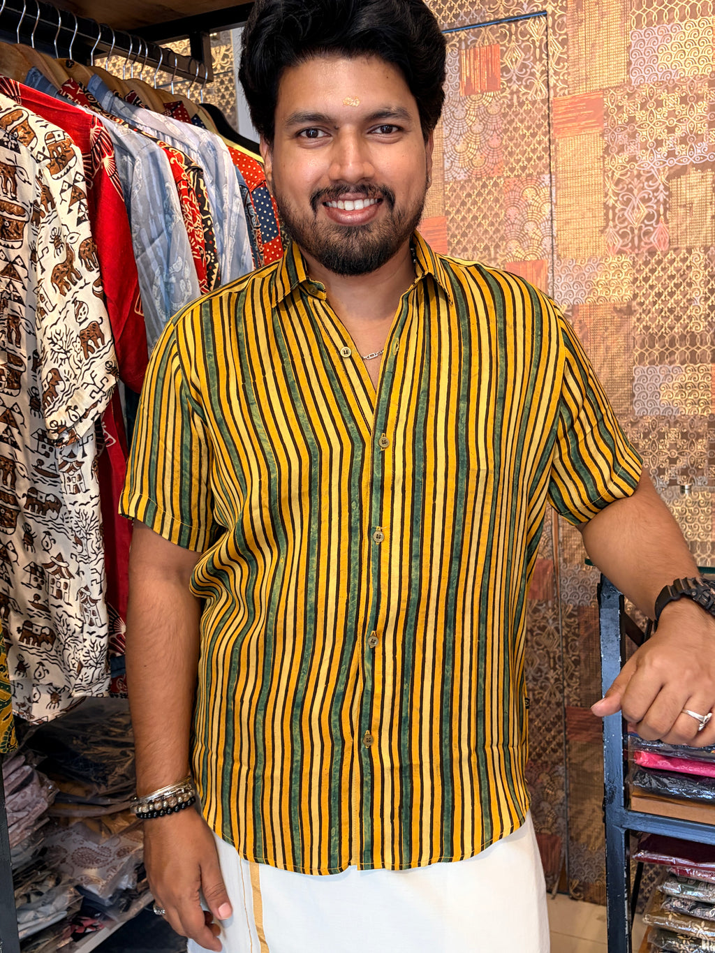Kanakarekha Modal Silk Shirt