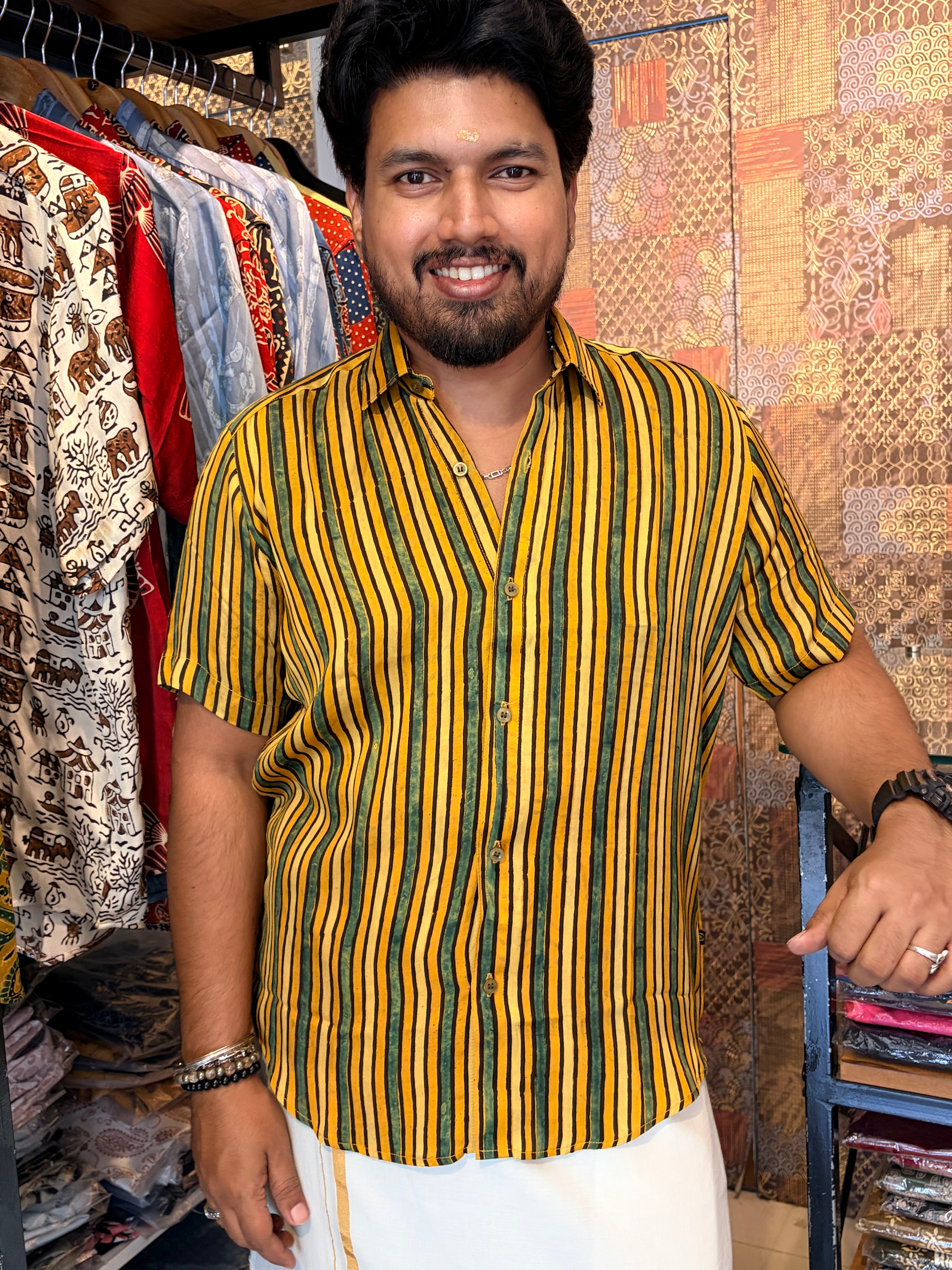 Kanakarekha Modal Silk Shirt