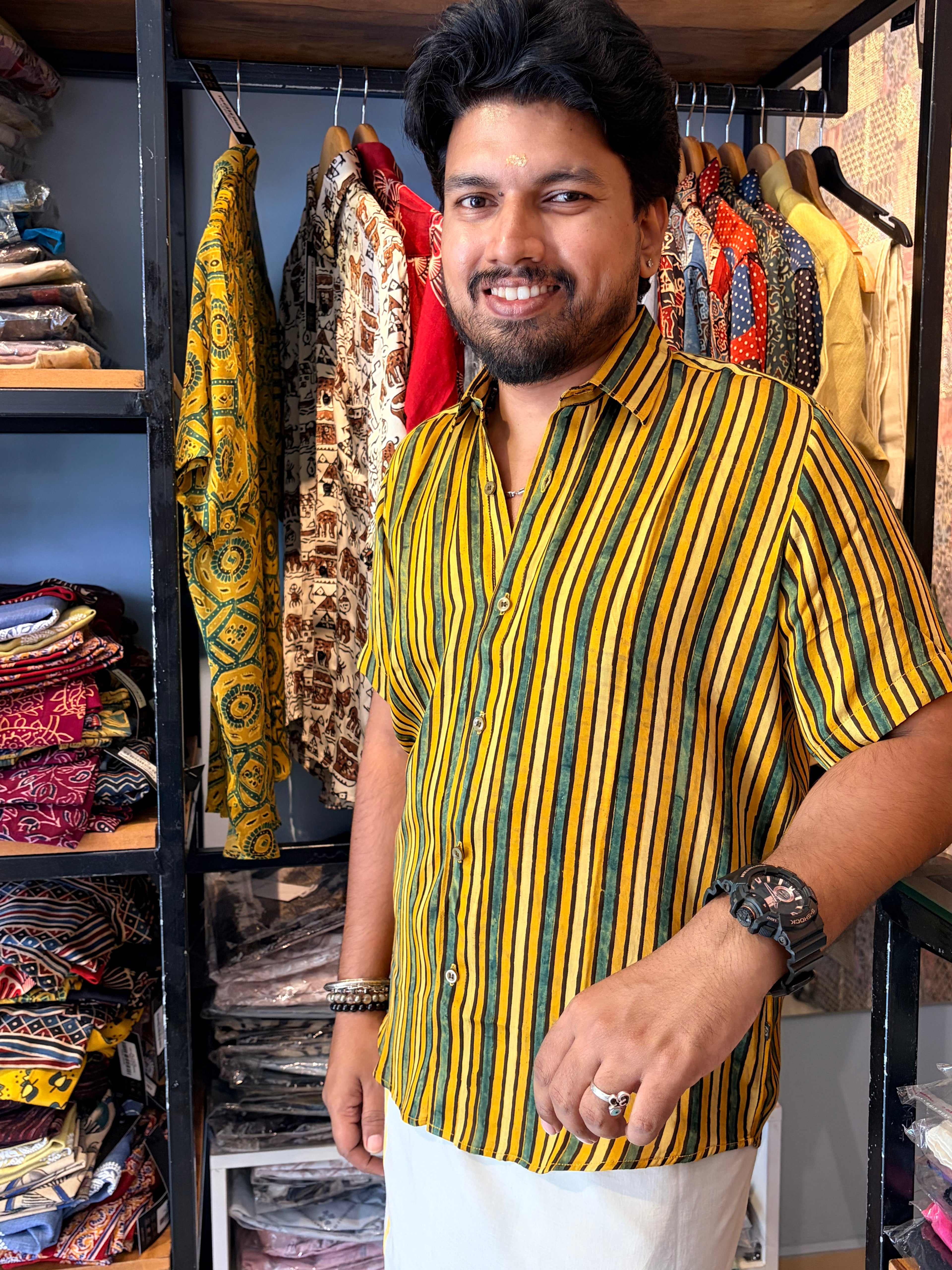 Kanakarekha Modal Silk Shirt