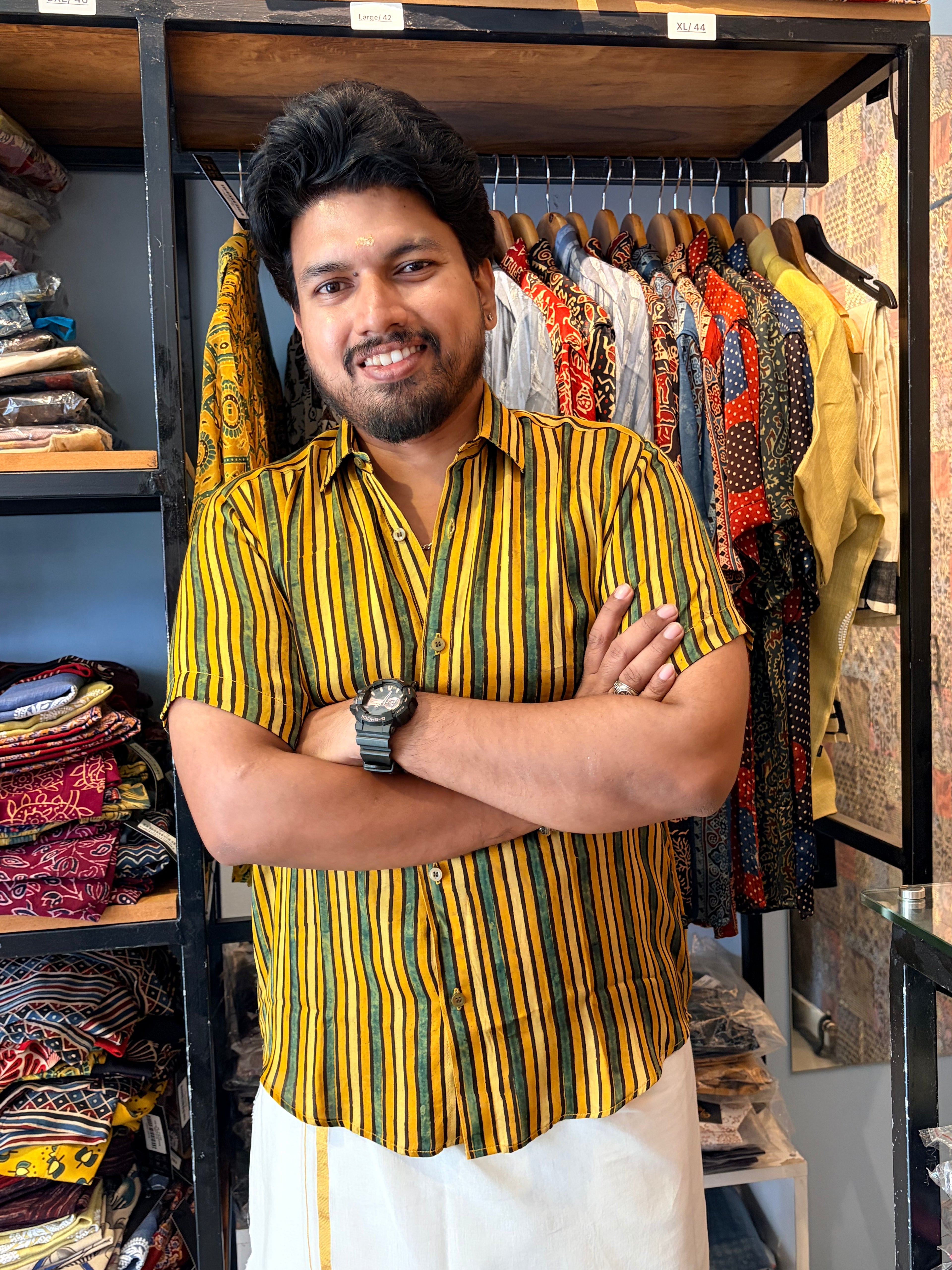 Kanakarekha Modal Silk Shirt