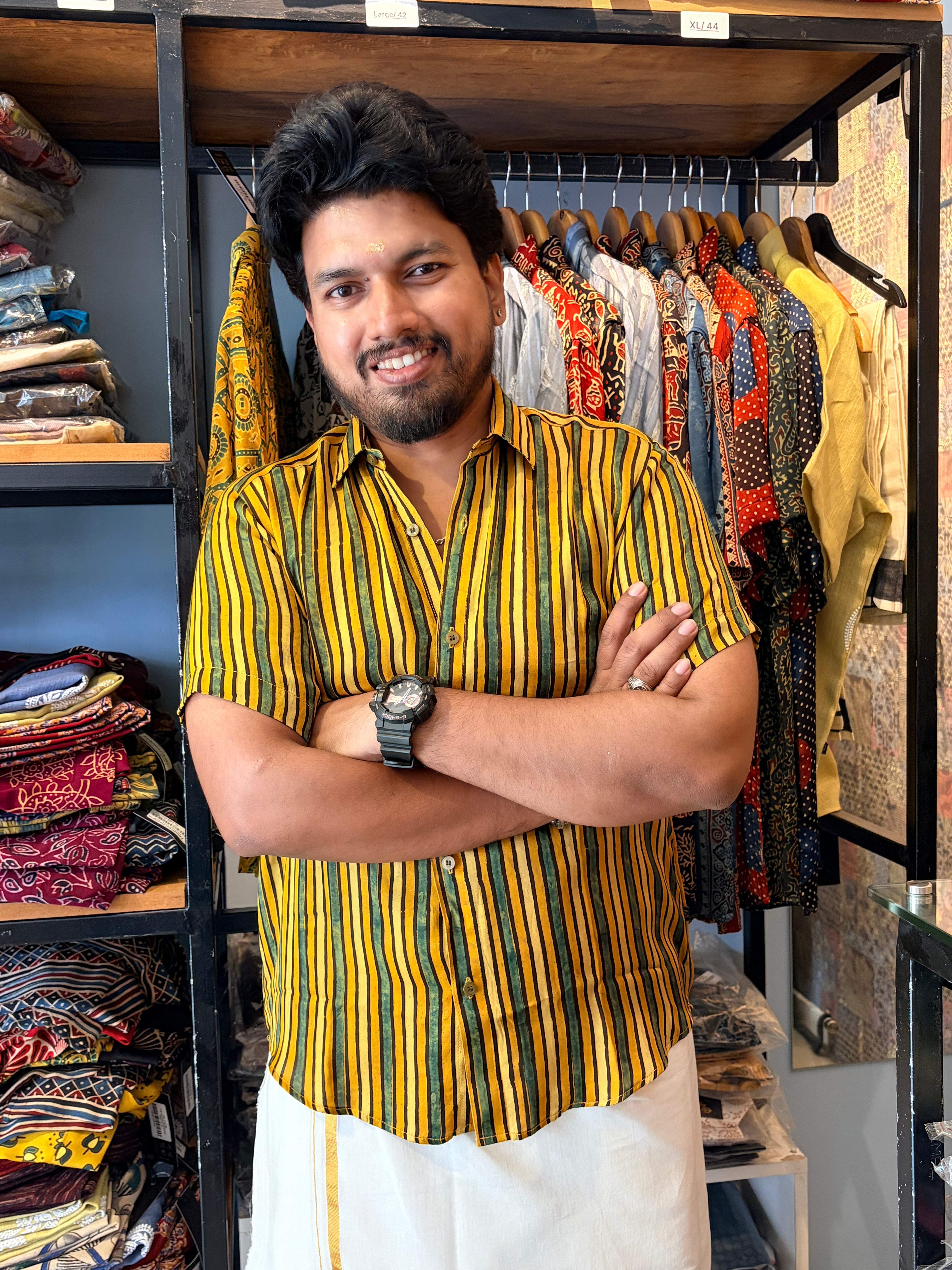 Kanakarekha Modal Silk Shirt