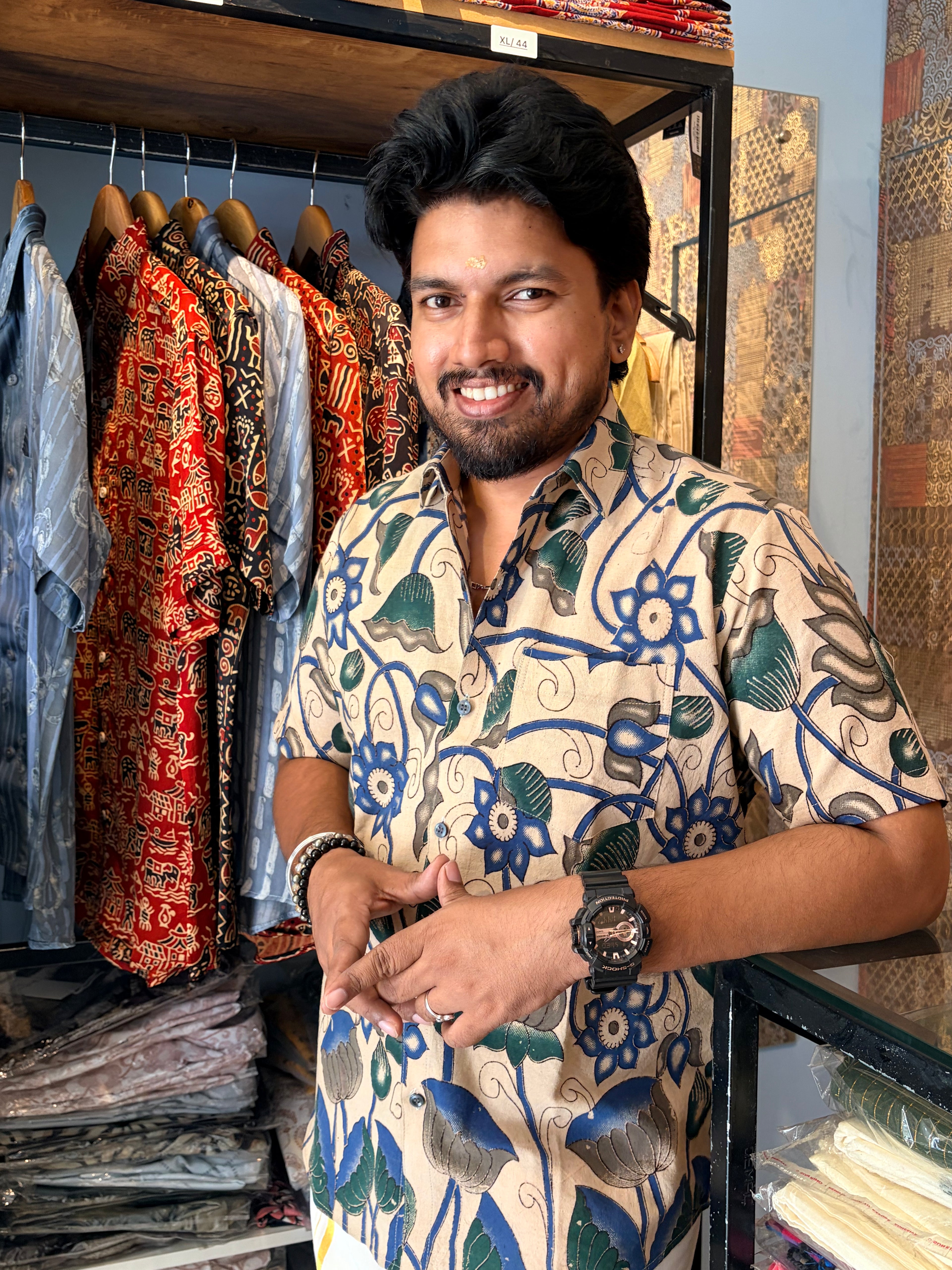 Chithrakala Handblock Printed Cotton Shirt