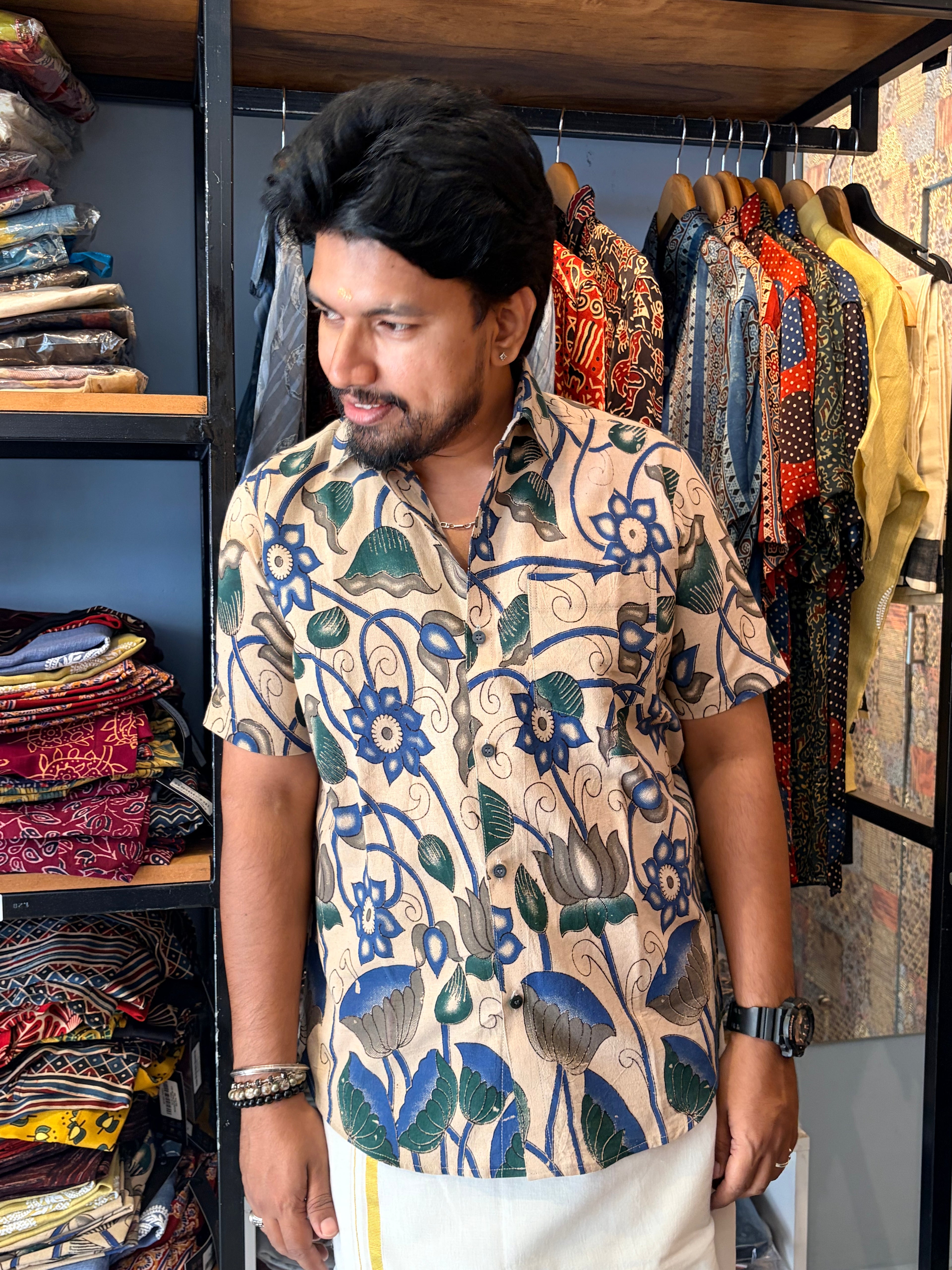 Chithrakala Handblock Printed Cotton Shirt