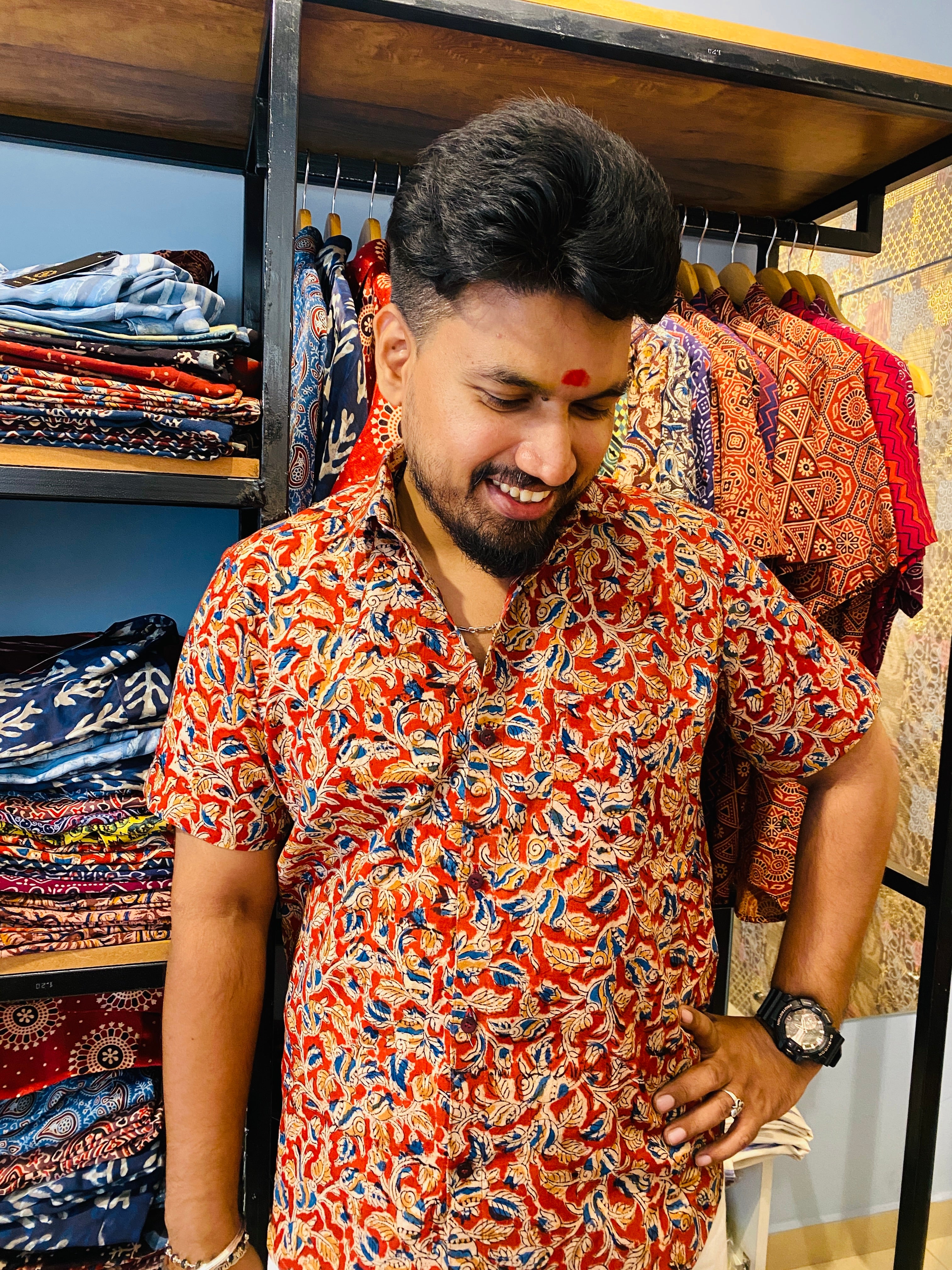 Lohita- Kalamkari Premium Cotton Shirt