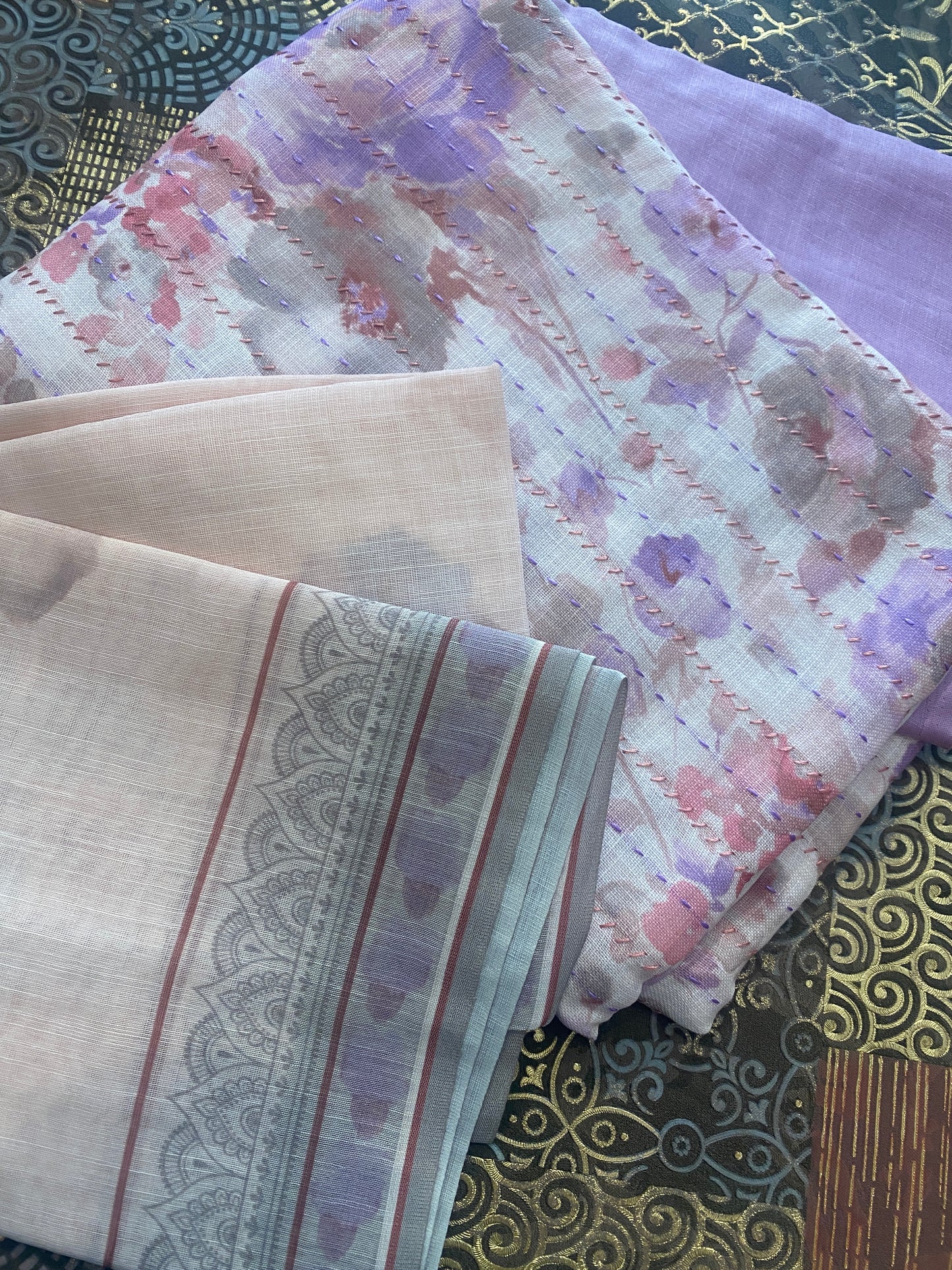 Linen Unstitched Suit Set