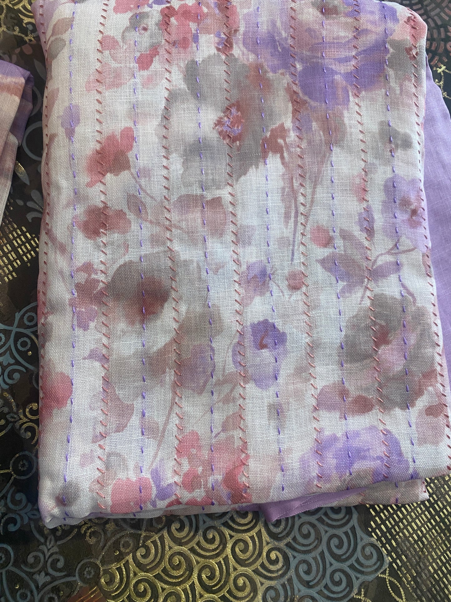 Linen Unstitched Suit Set