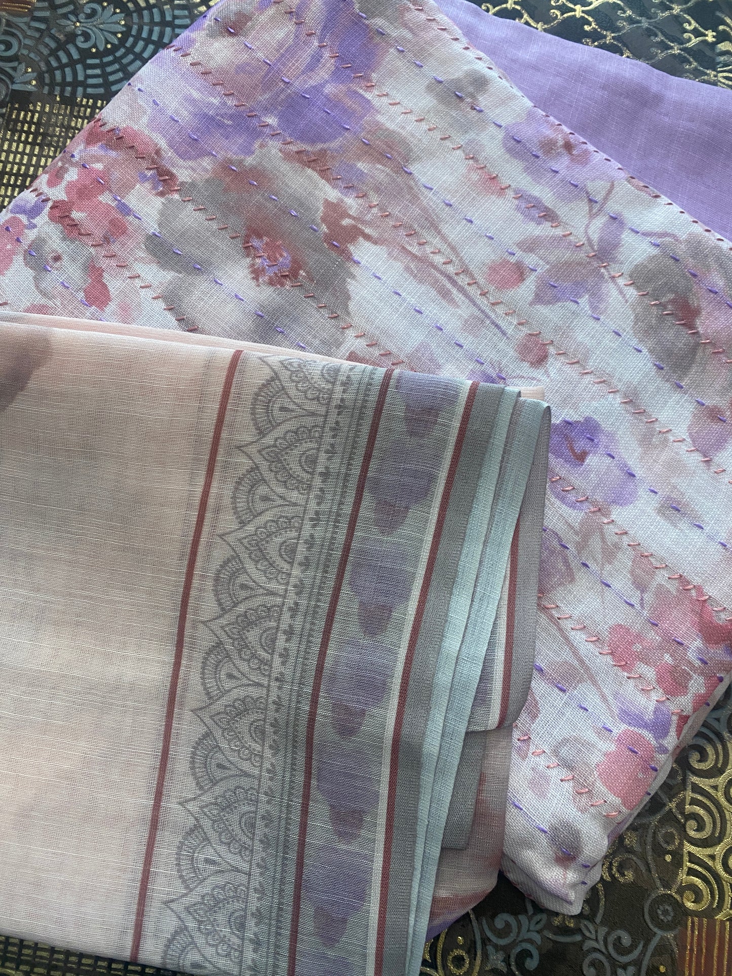 Linen Unstitched Suit Set