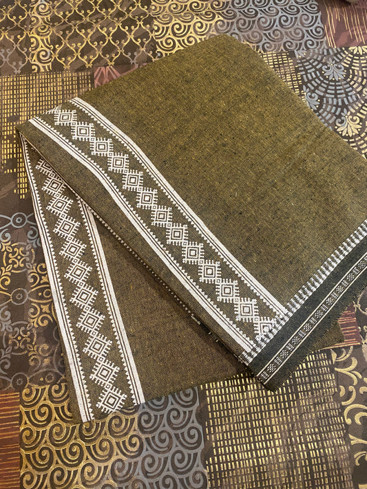 Colour Dhothi With Printed Kara