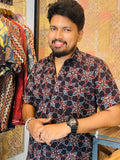Nakshathra - Black Pure Cotton Hand block Print Shirt