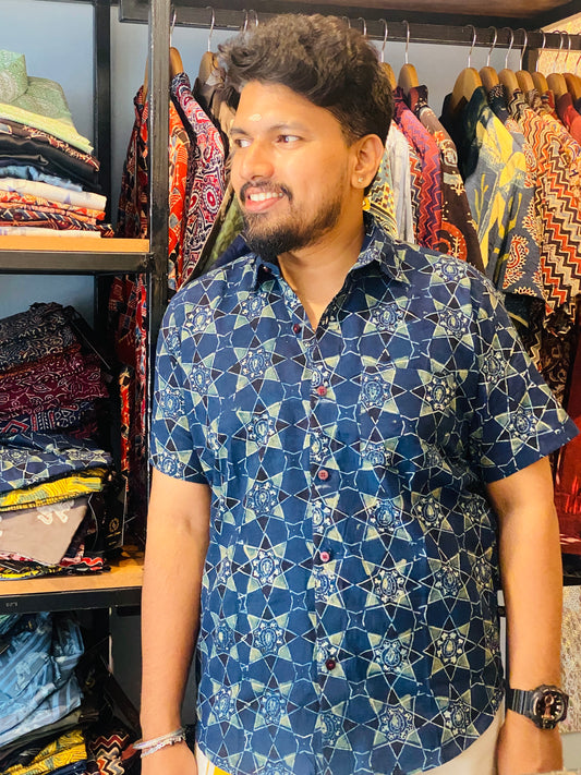 Premium Cotton Handblock Print Shirt