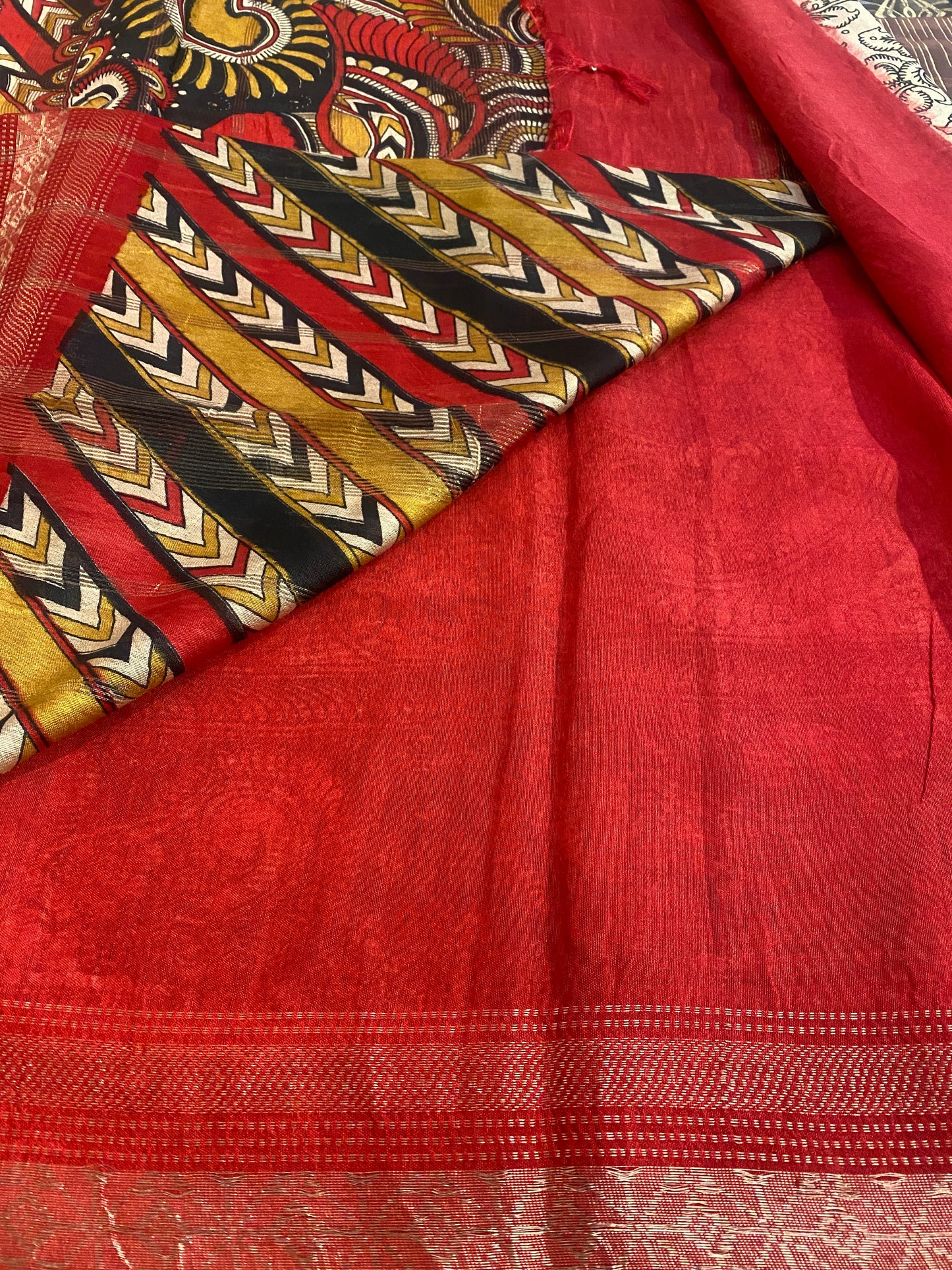 Pen Kalamkari Saree