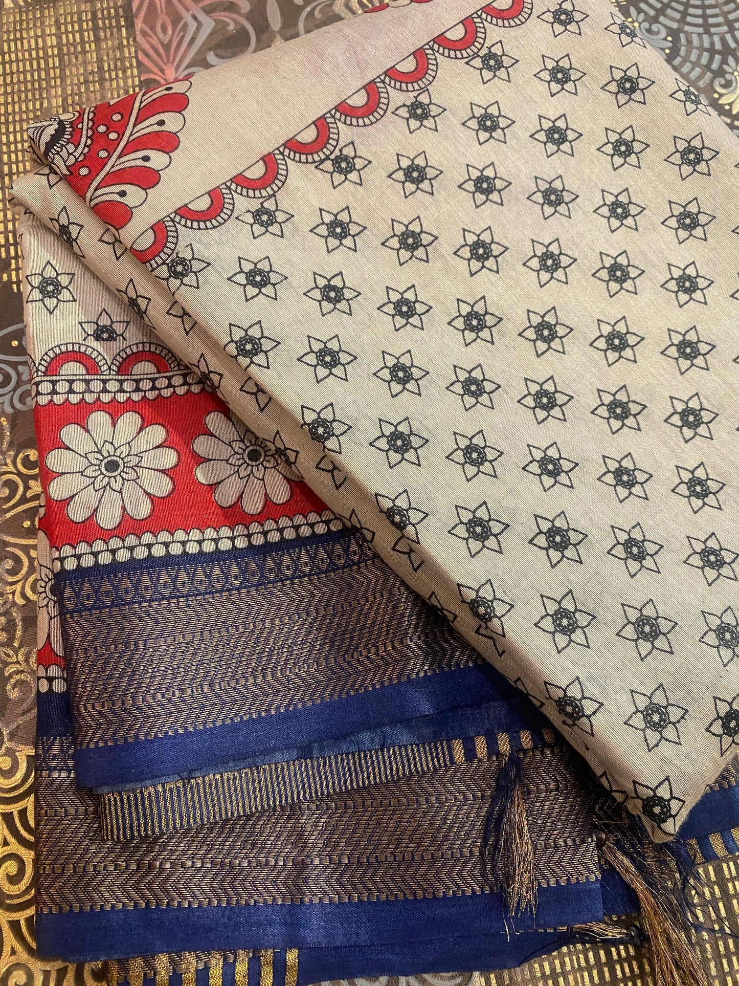 Pen Kalamkari Saree