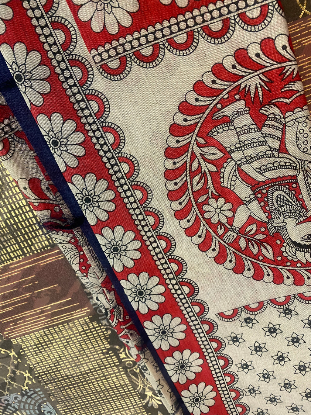 Pen Kalamkari Saree