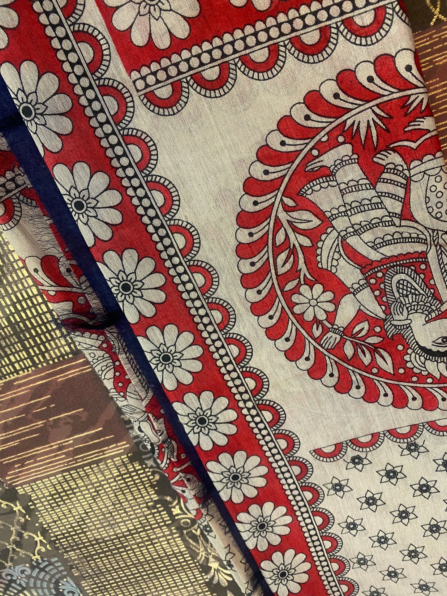Pen Kalamkari Saree