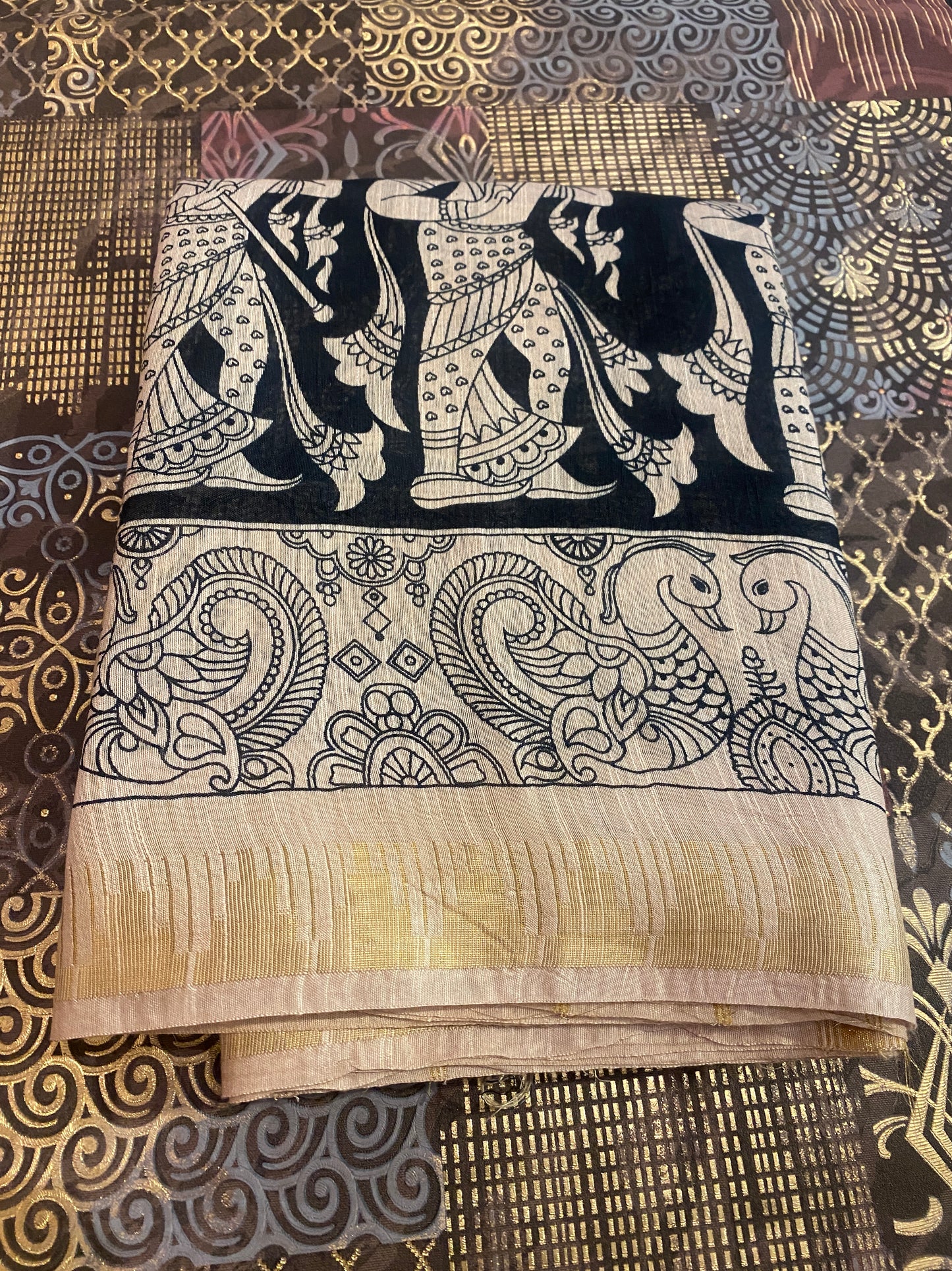 Pen Kalamkari Saree