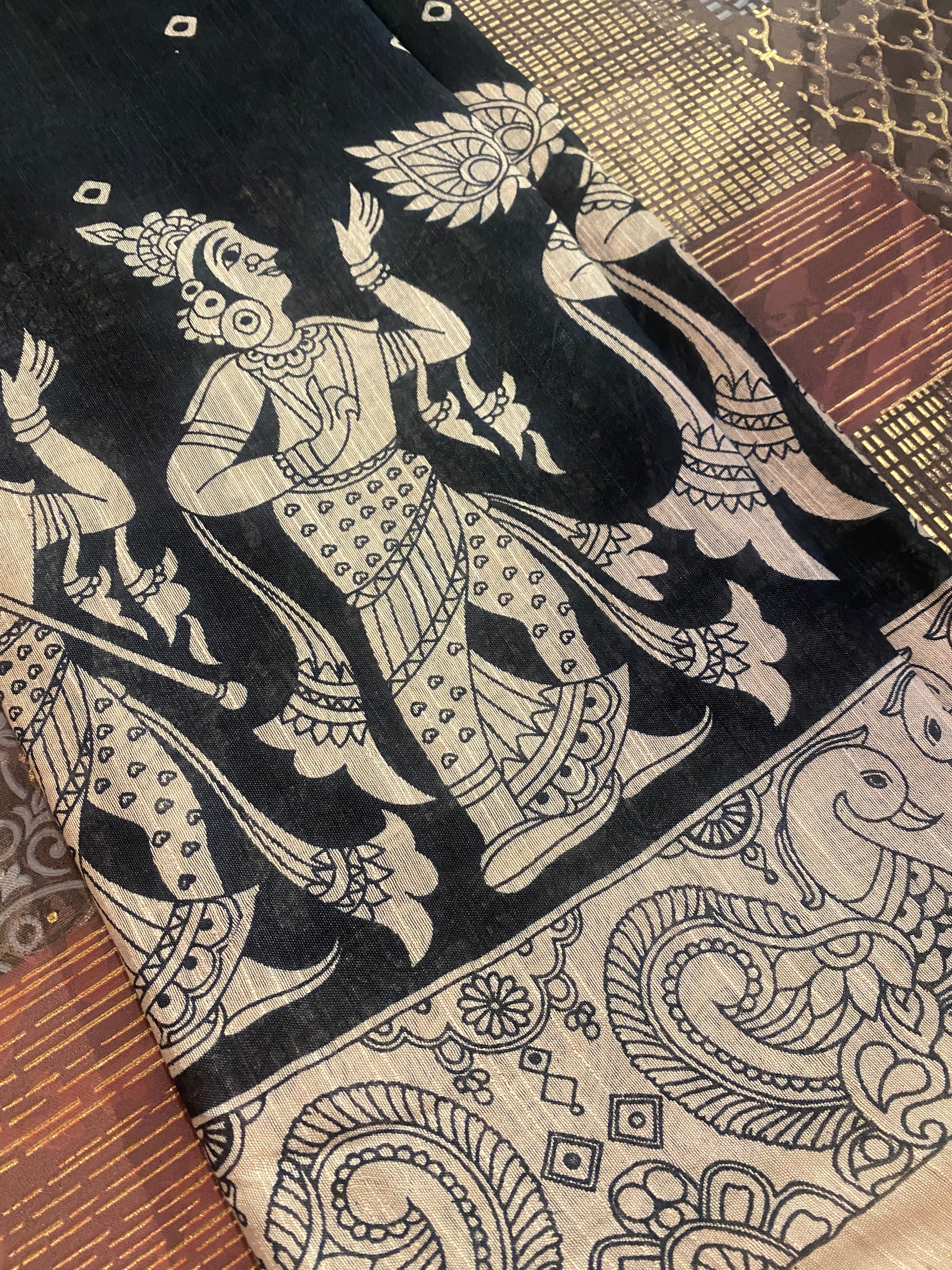 Pen Kalamkari Saree