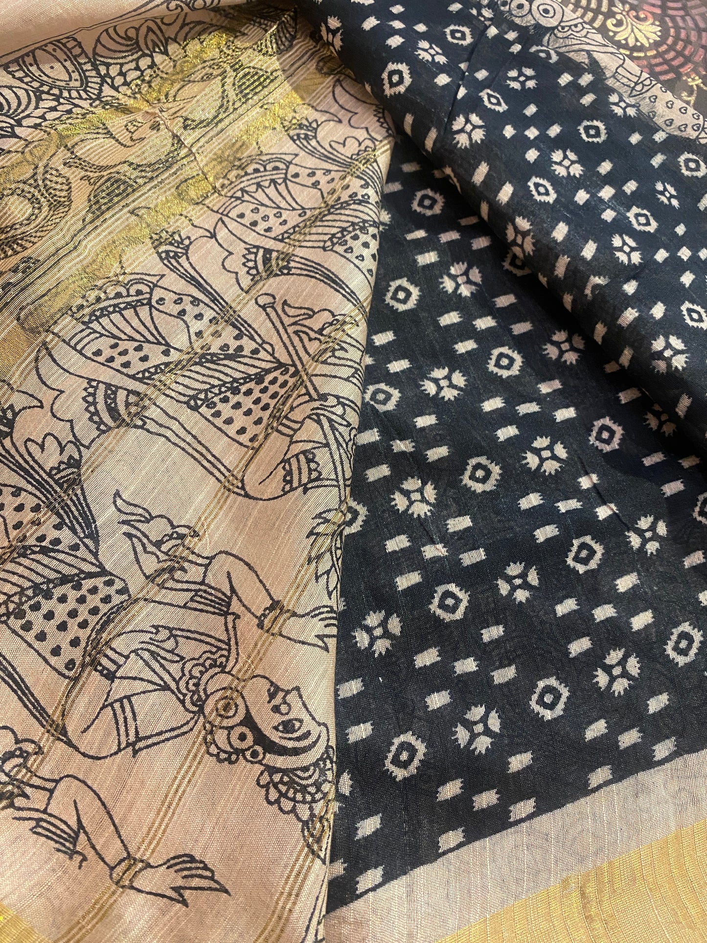 Pen Kalamkari Saree