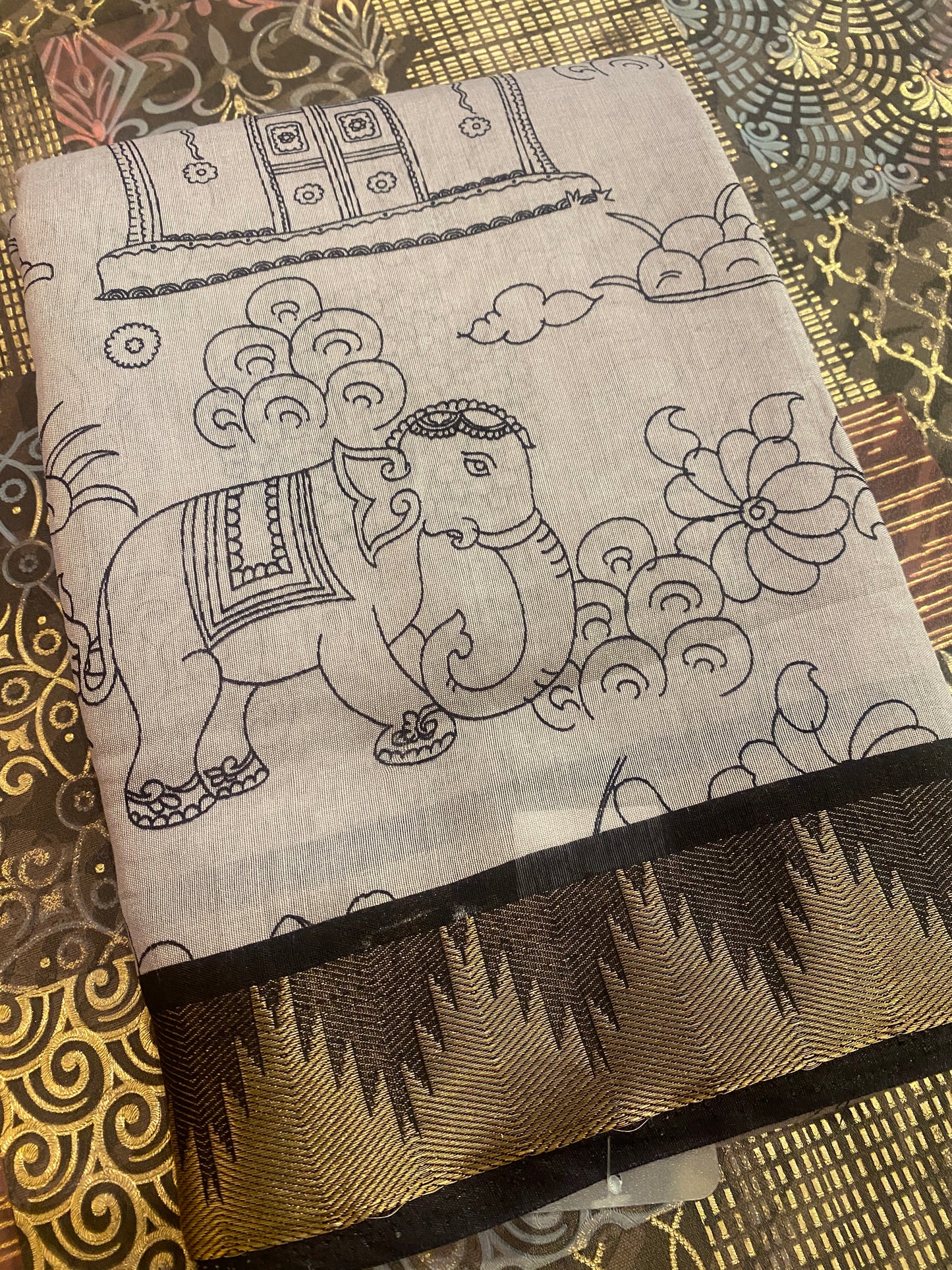 HandCrafted Pen Kalamkari Saree