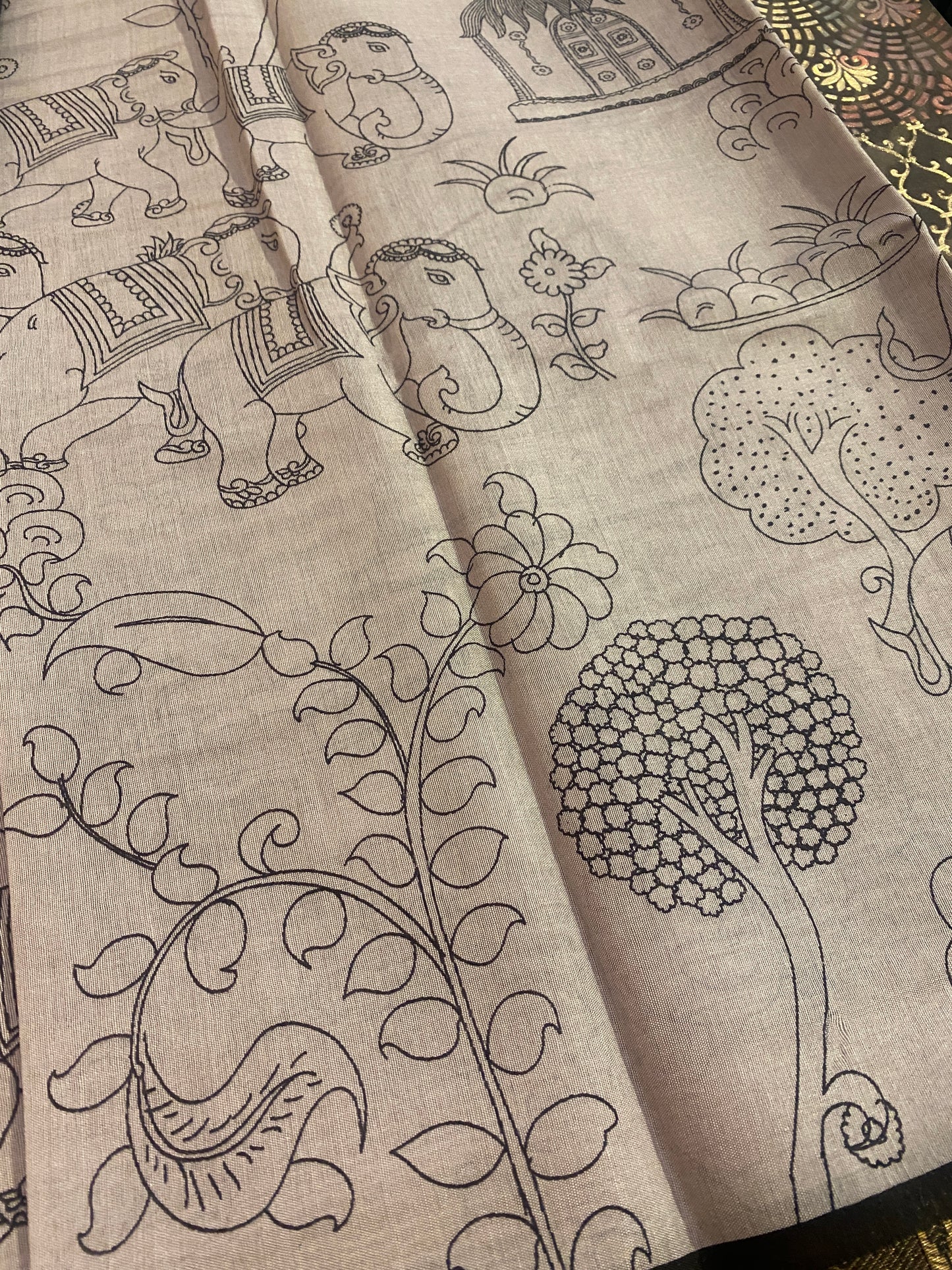 HandCrafted Pen Kalamkari Saree