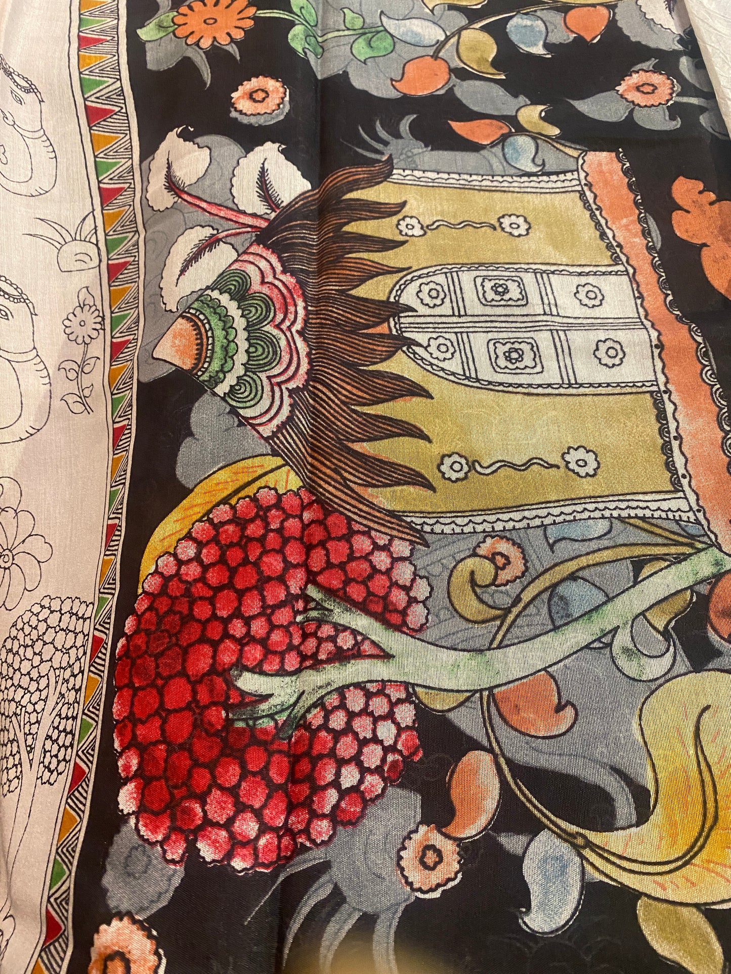 HandCrafted Pen Kalamkari Saree