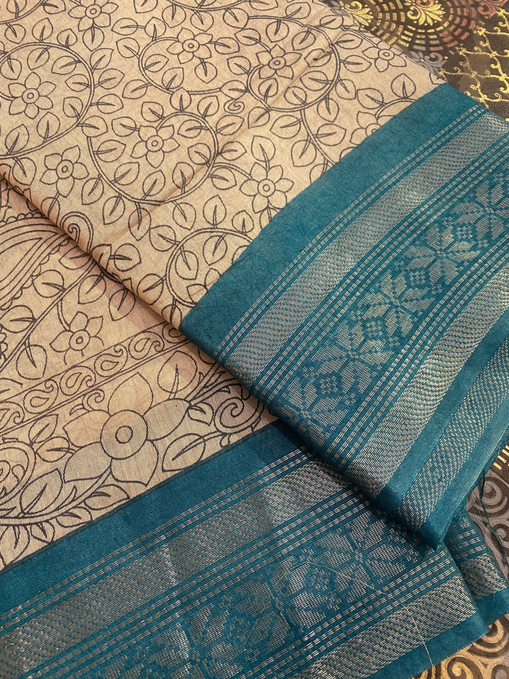 Pen Kalamkari Saree