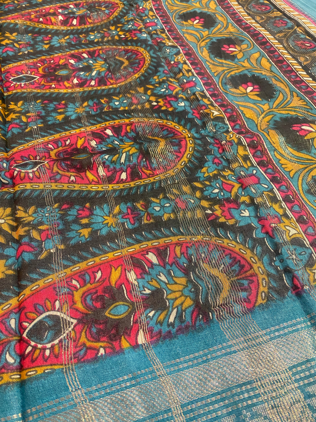 Pen Kalamkari Saree