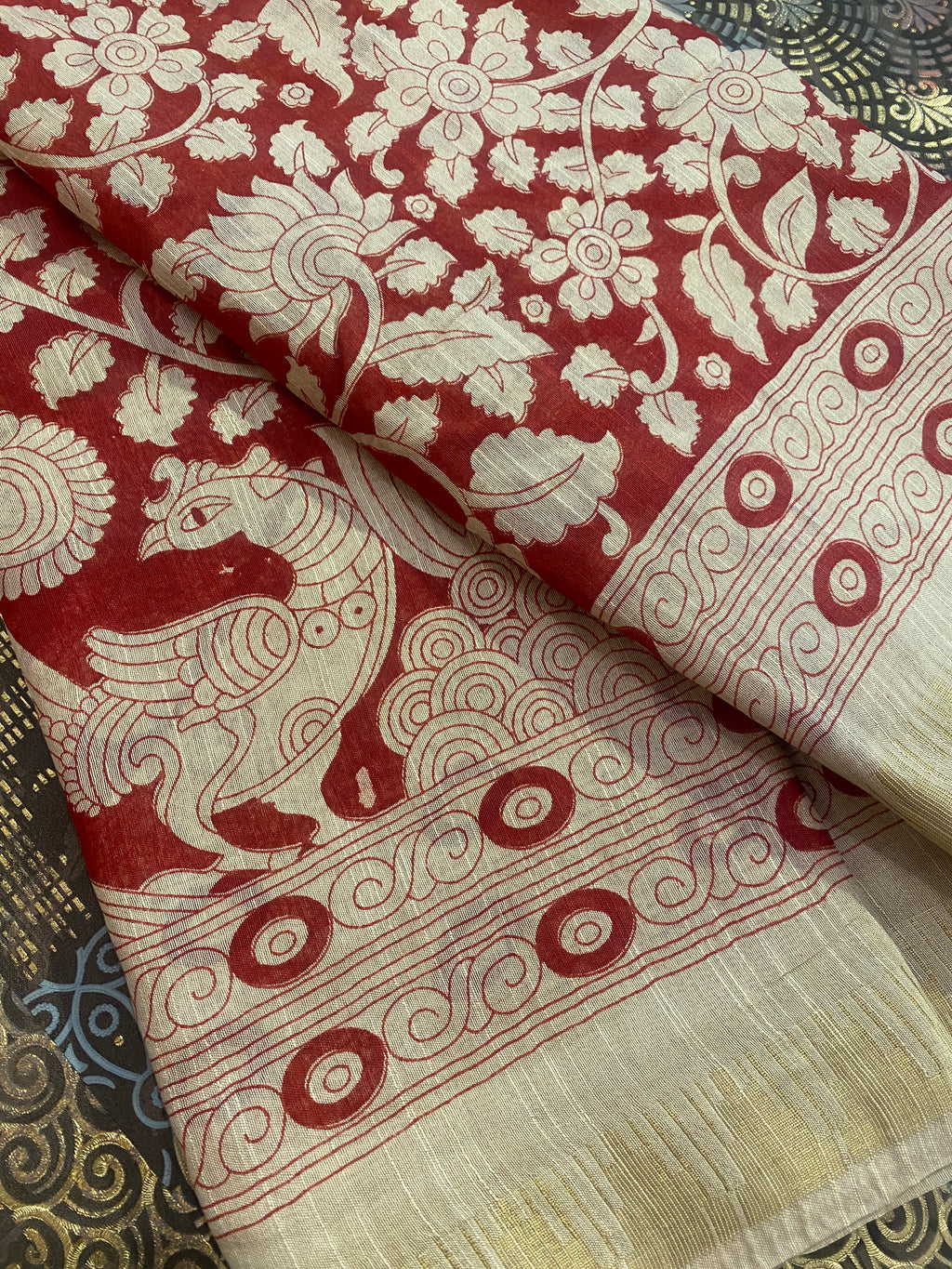 Pen Kalamkari Saree