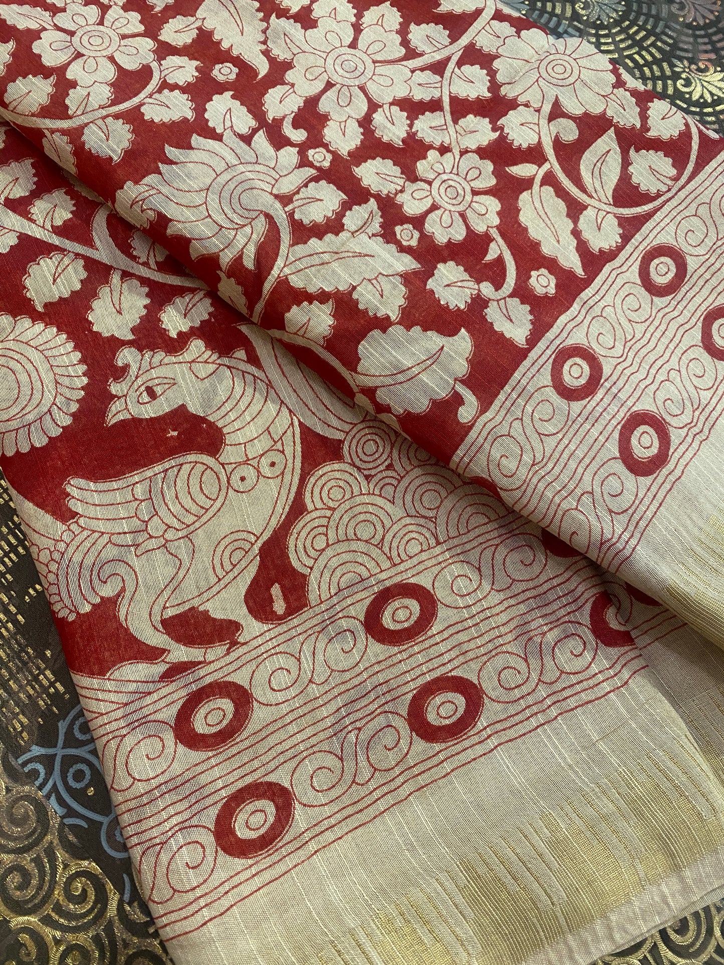 Pen Kalamkari Saree