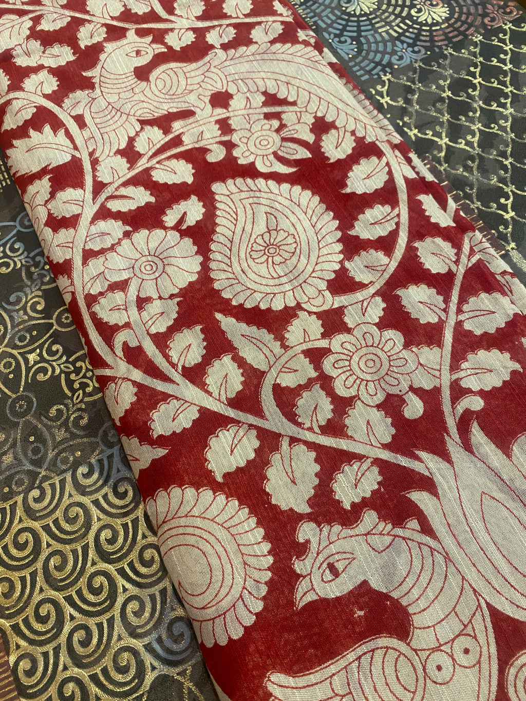 Pen Kalamkari Saree