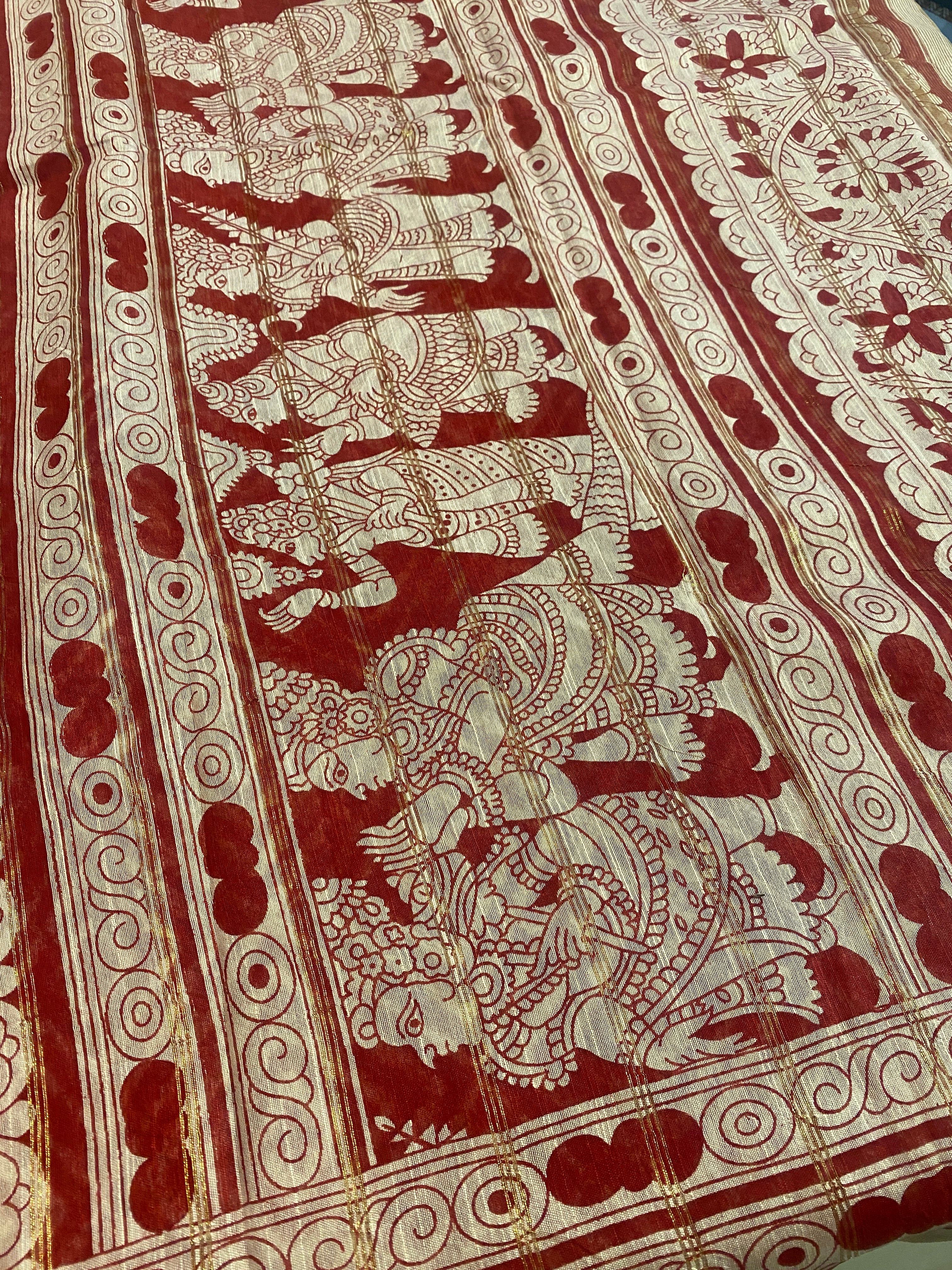 Pen Kalamkari Saree