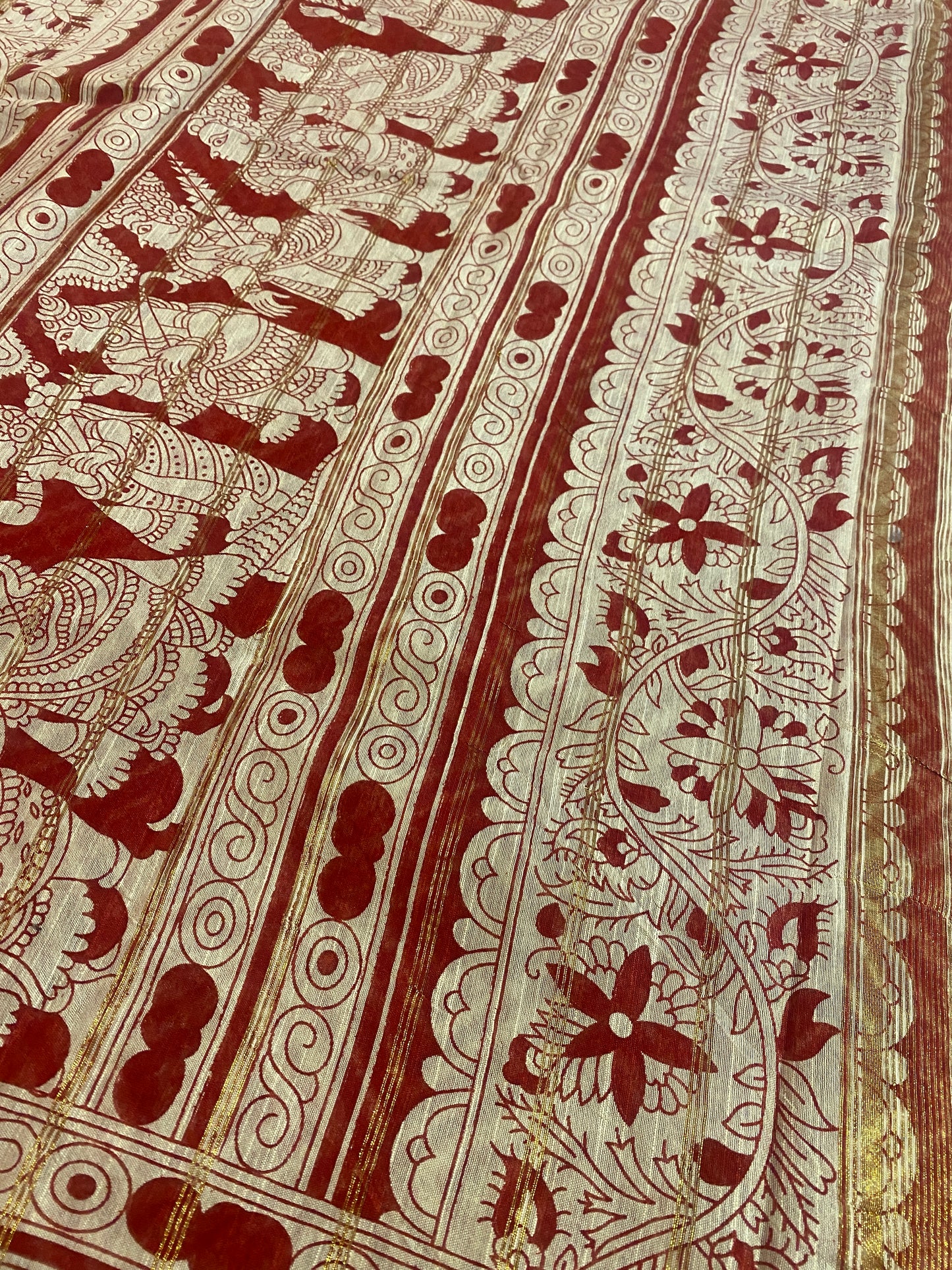 Pen Kalamkari Saree