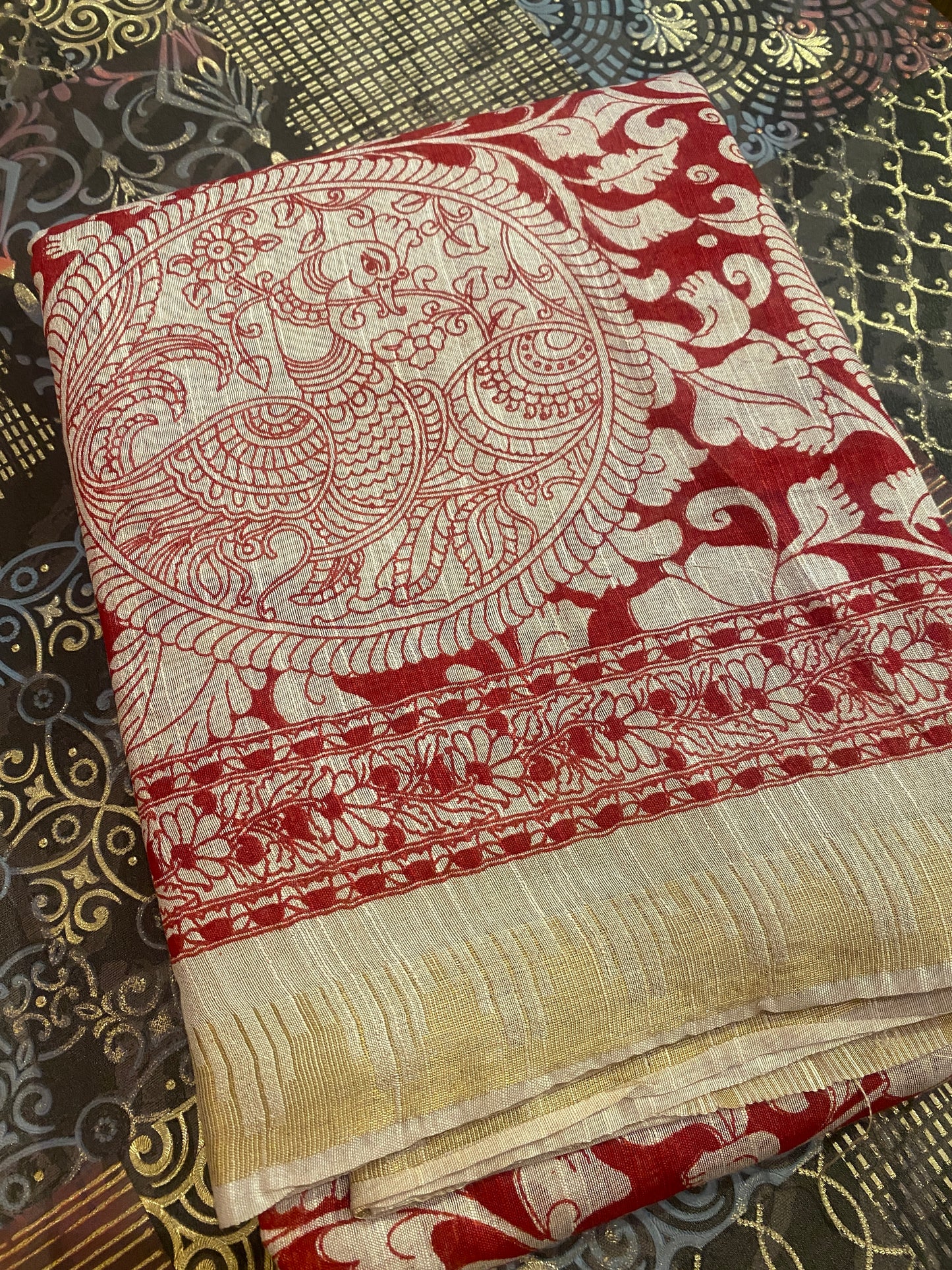 Pen Kalamkari Saree