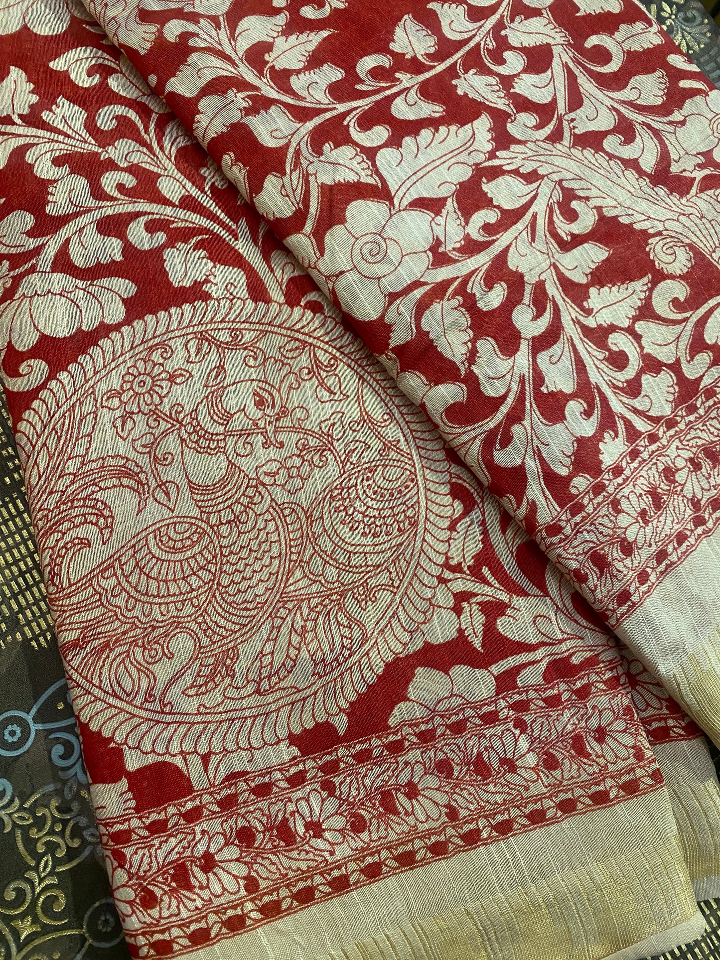 Pen Kalamkari Saree