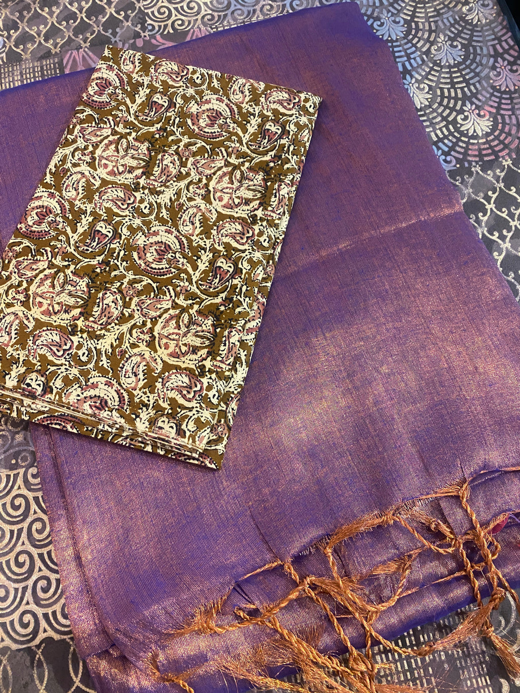 Soft Tissue Saree With Blouse