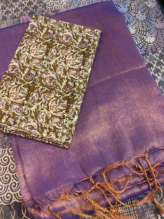 Soft Tissue Saree With Blouse