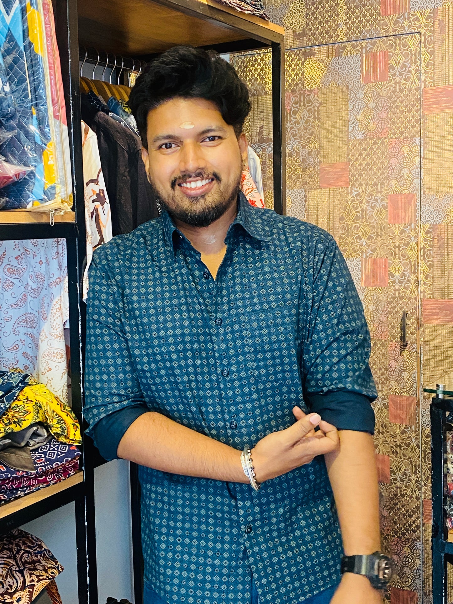 Pure Cotton Printed Shirt ( Full Sleeve )