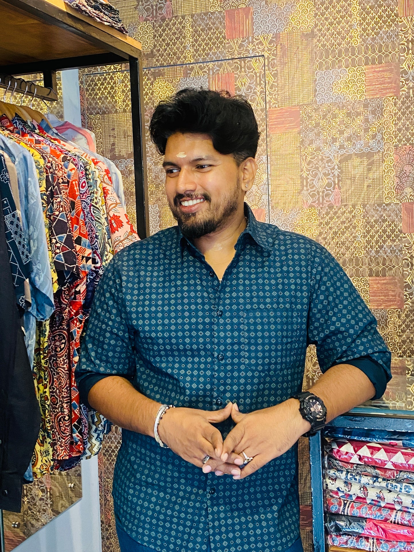 Pure Cotton Printed Shirt ( Full Sleeve )