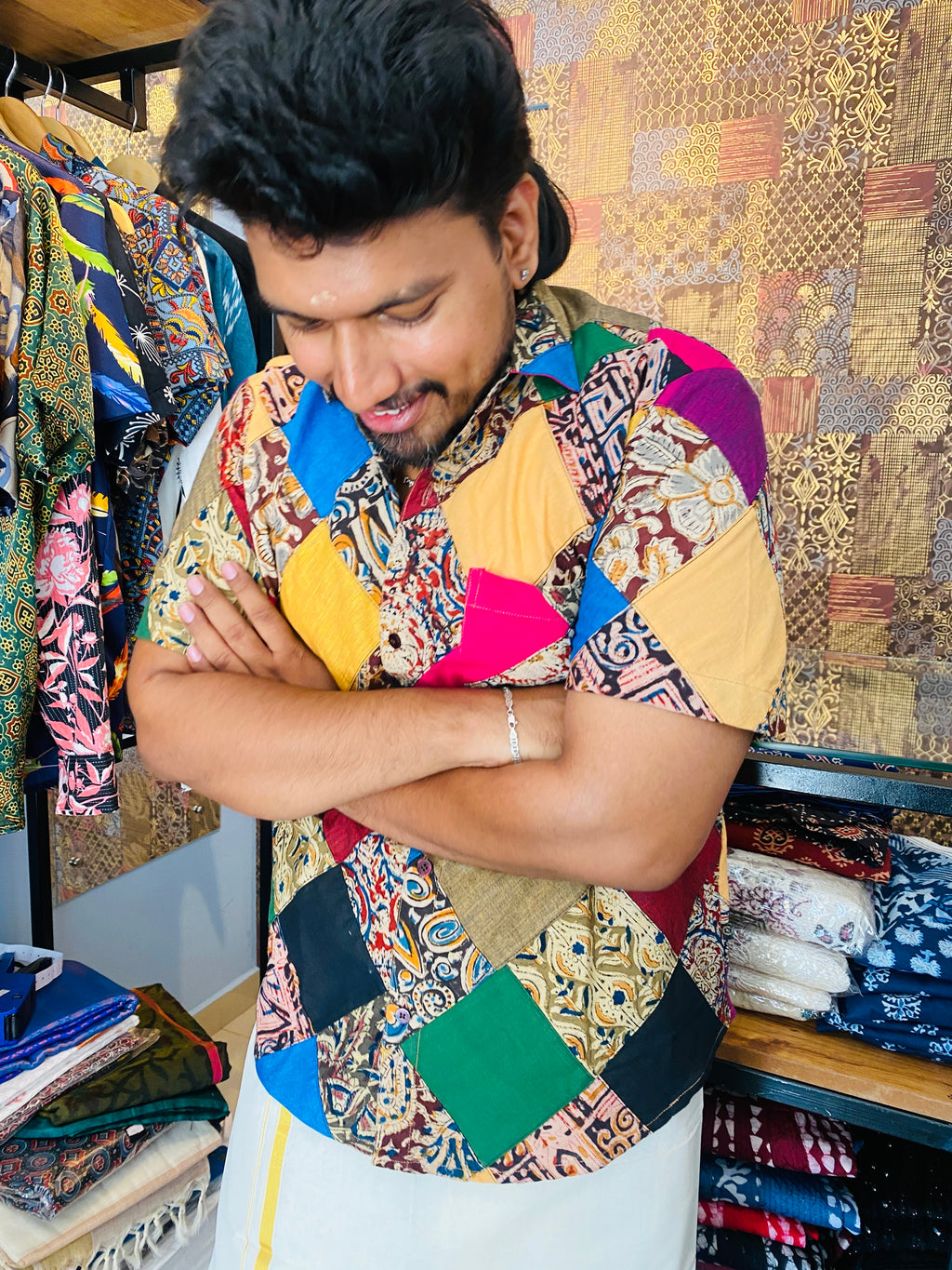 Kalasangam - Multipatch Pure Cotton Shirt