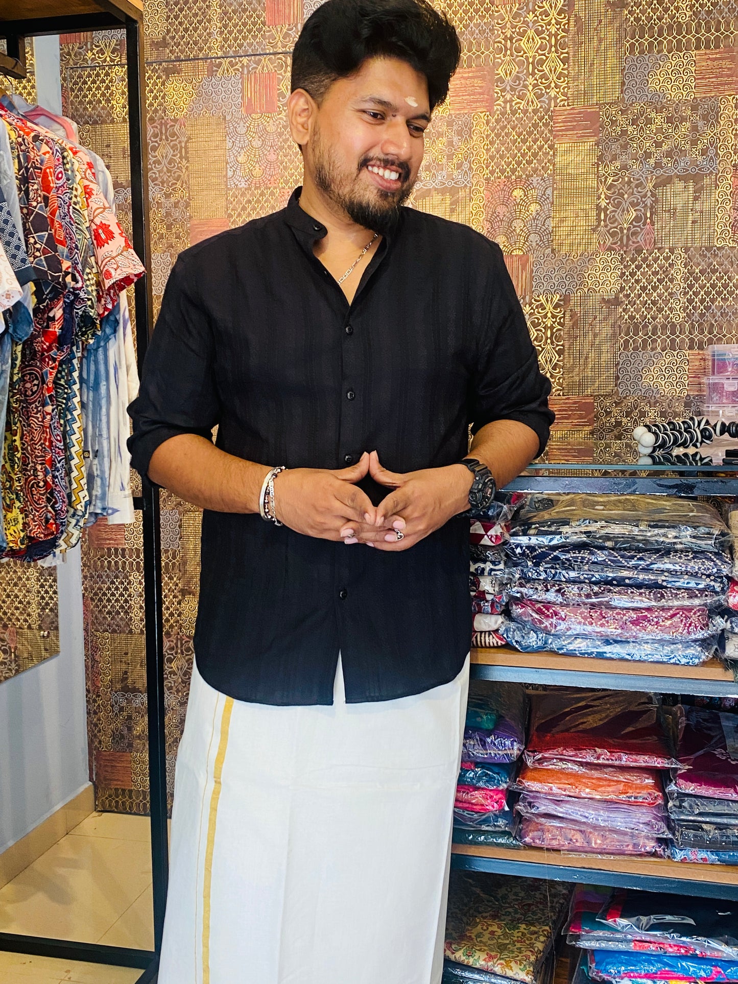 Premium Self Printed Shirt ( Full Sleeve )